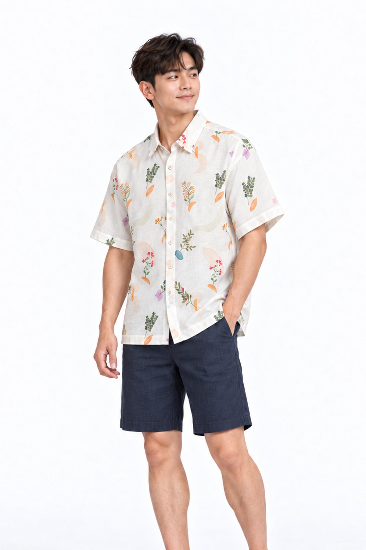 Springtime Splendor Men's Linen Shirt