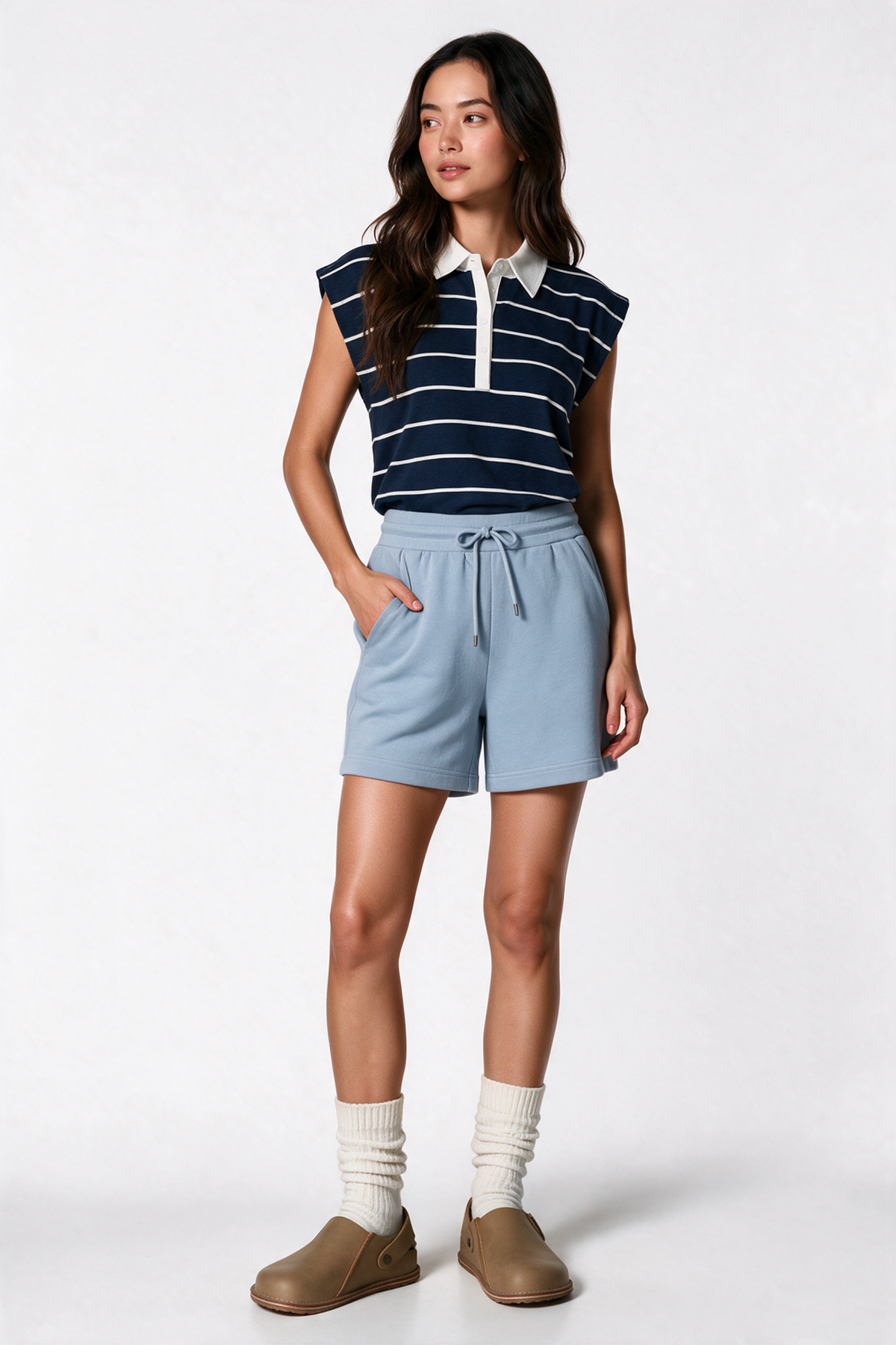 Super Comfortable Shorts in Light Blue