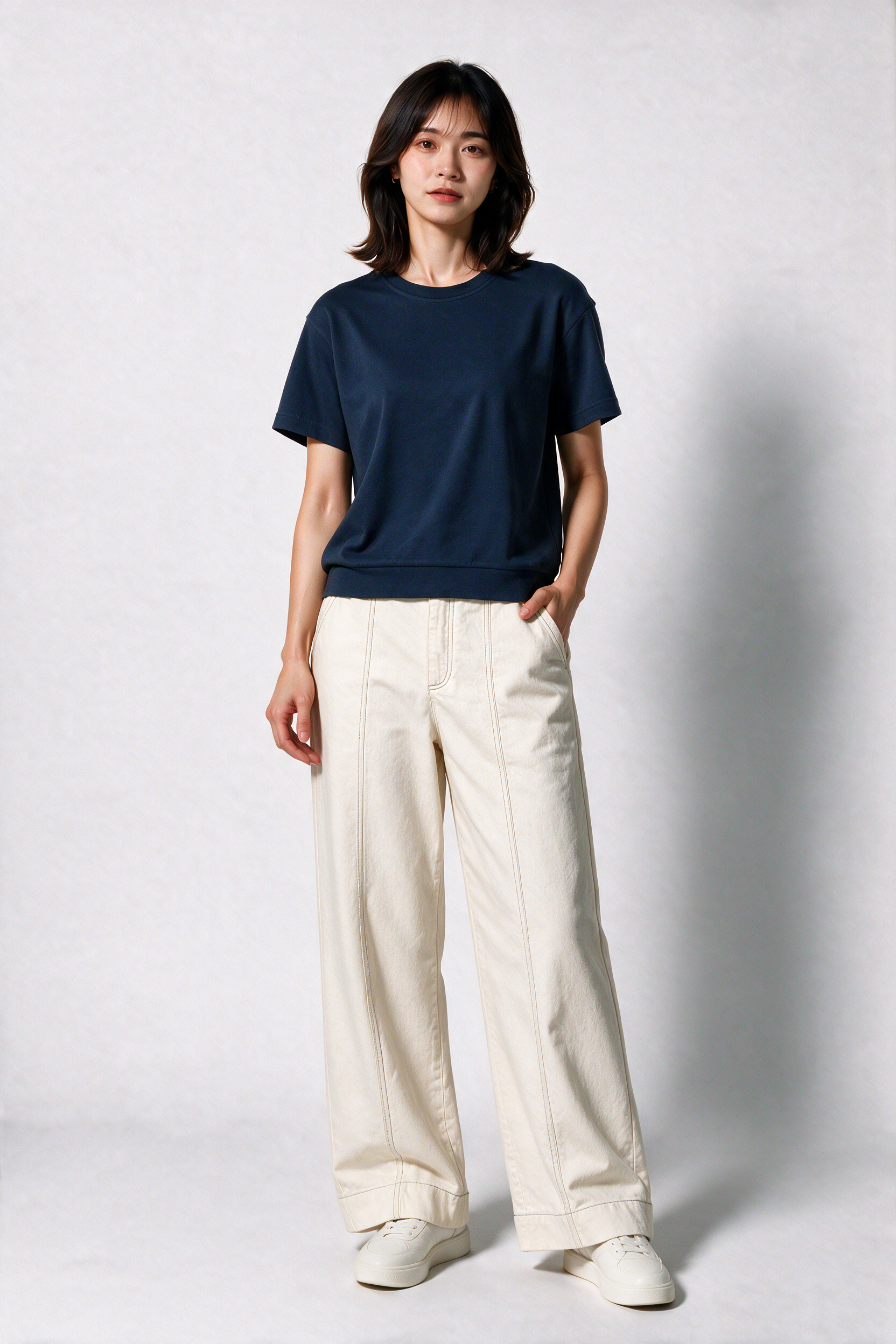 Super Comfortable Boxy Top in Mid Blue