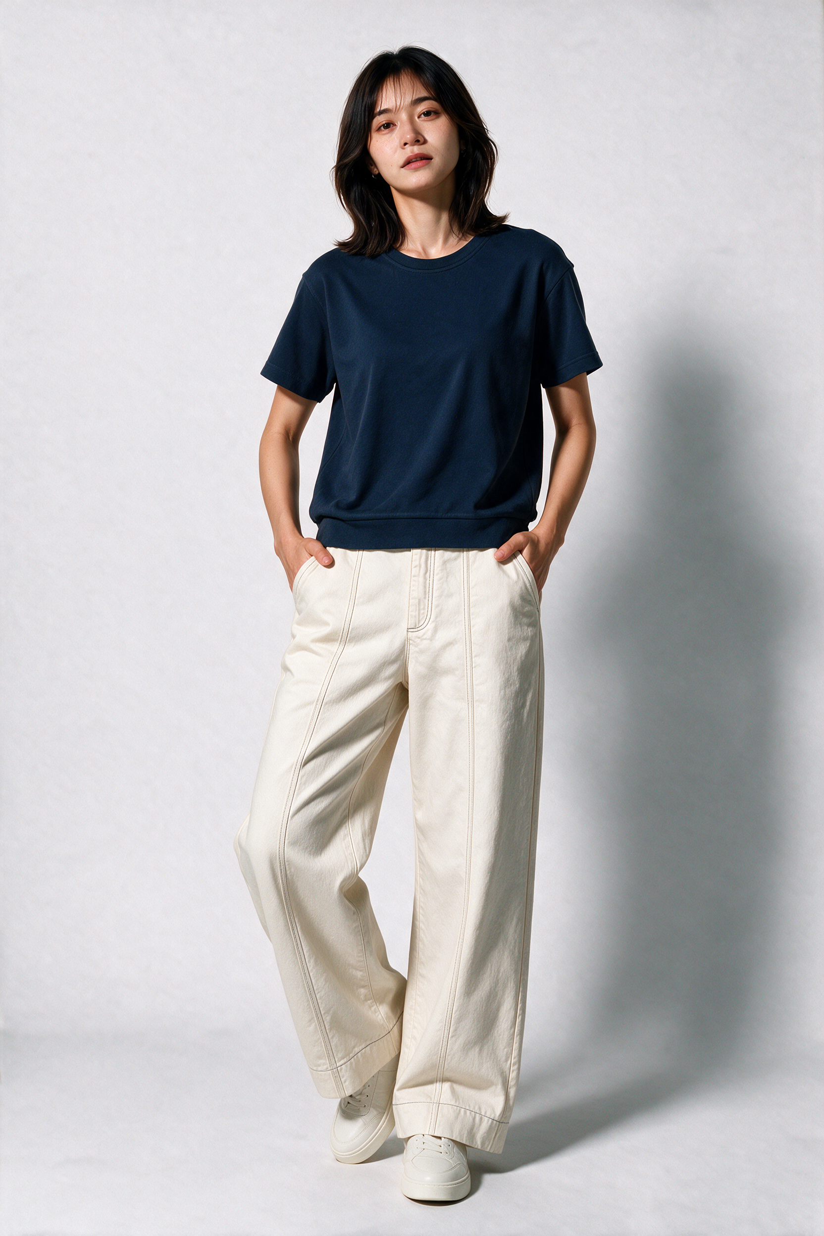 Super Comfortable Boxy Top in Mid Blue