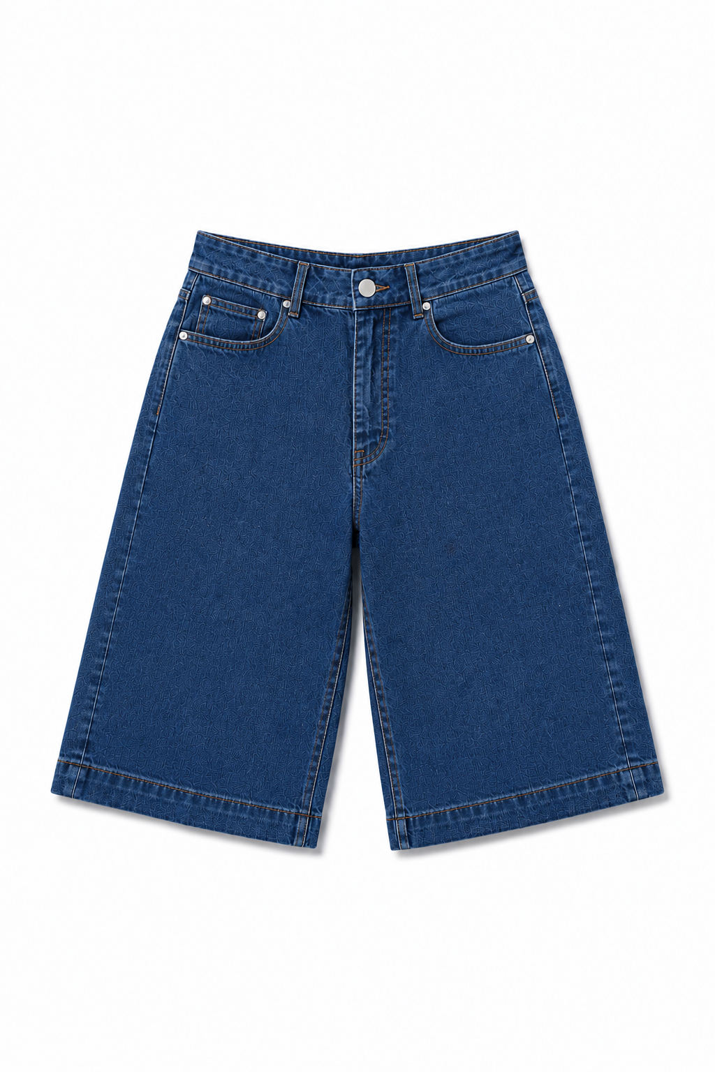 Washed Denim Jorts in Dark Wash