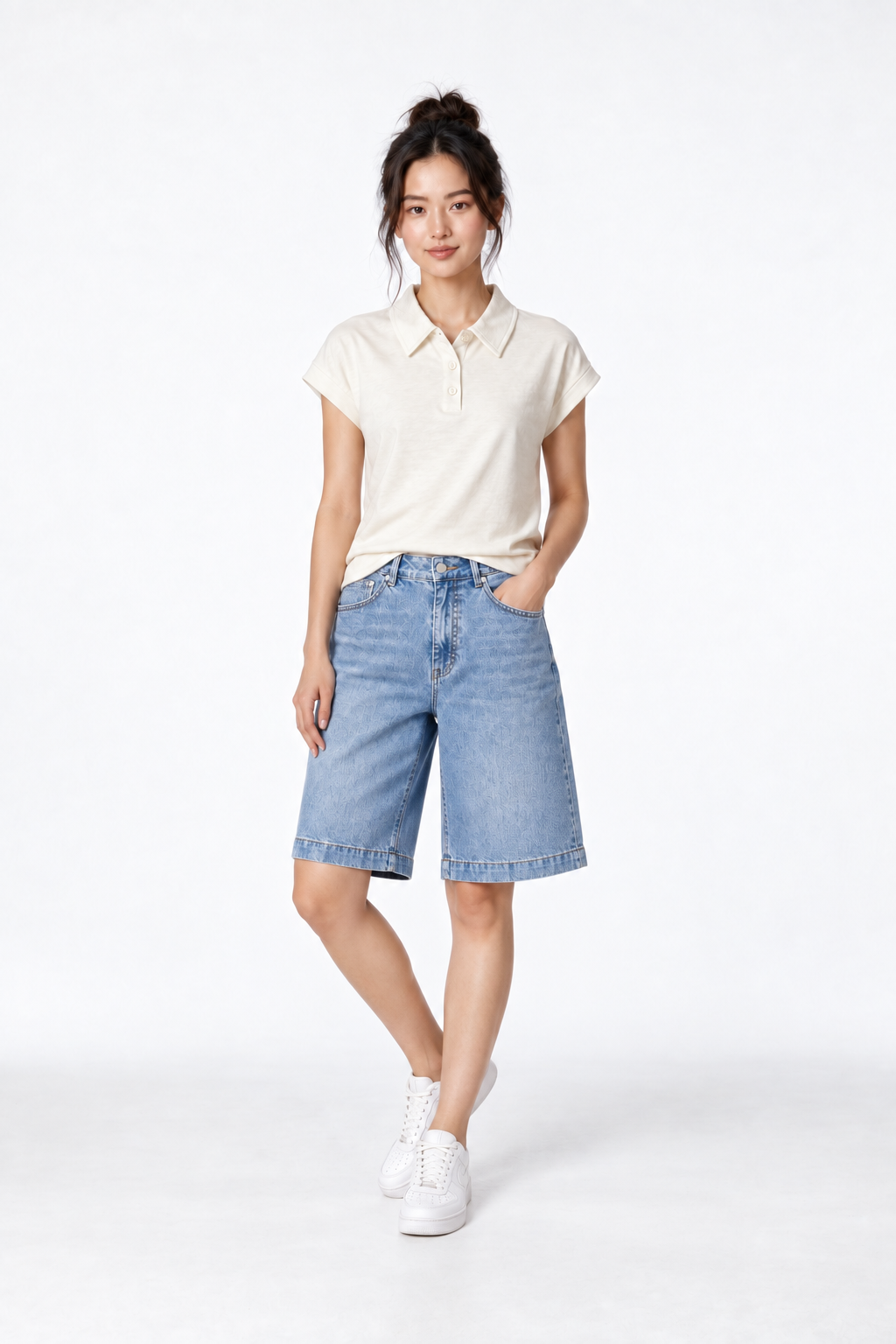 Super Comfortable Polo Tee in White