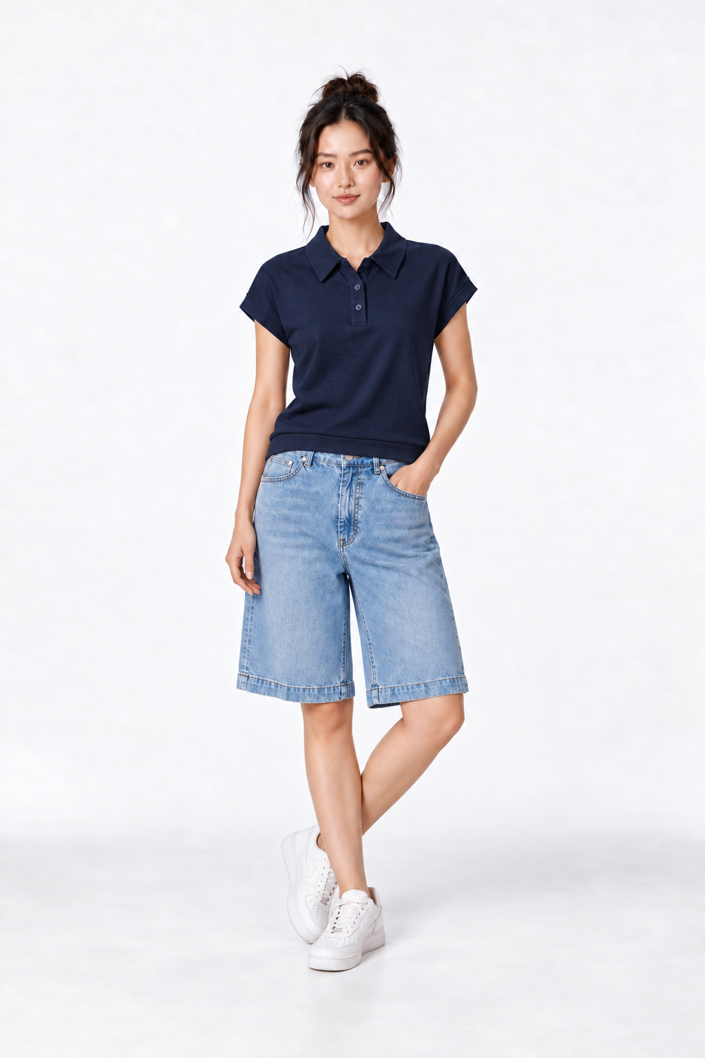 Super Comfortable Polo Tee in Navy
