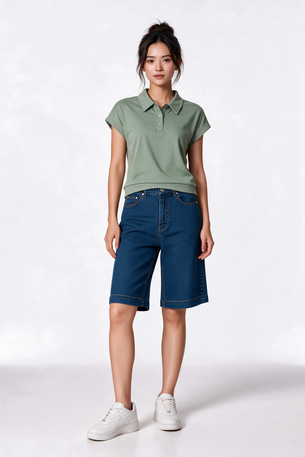 Super Comfortable Polo Tee in Light Green