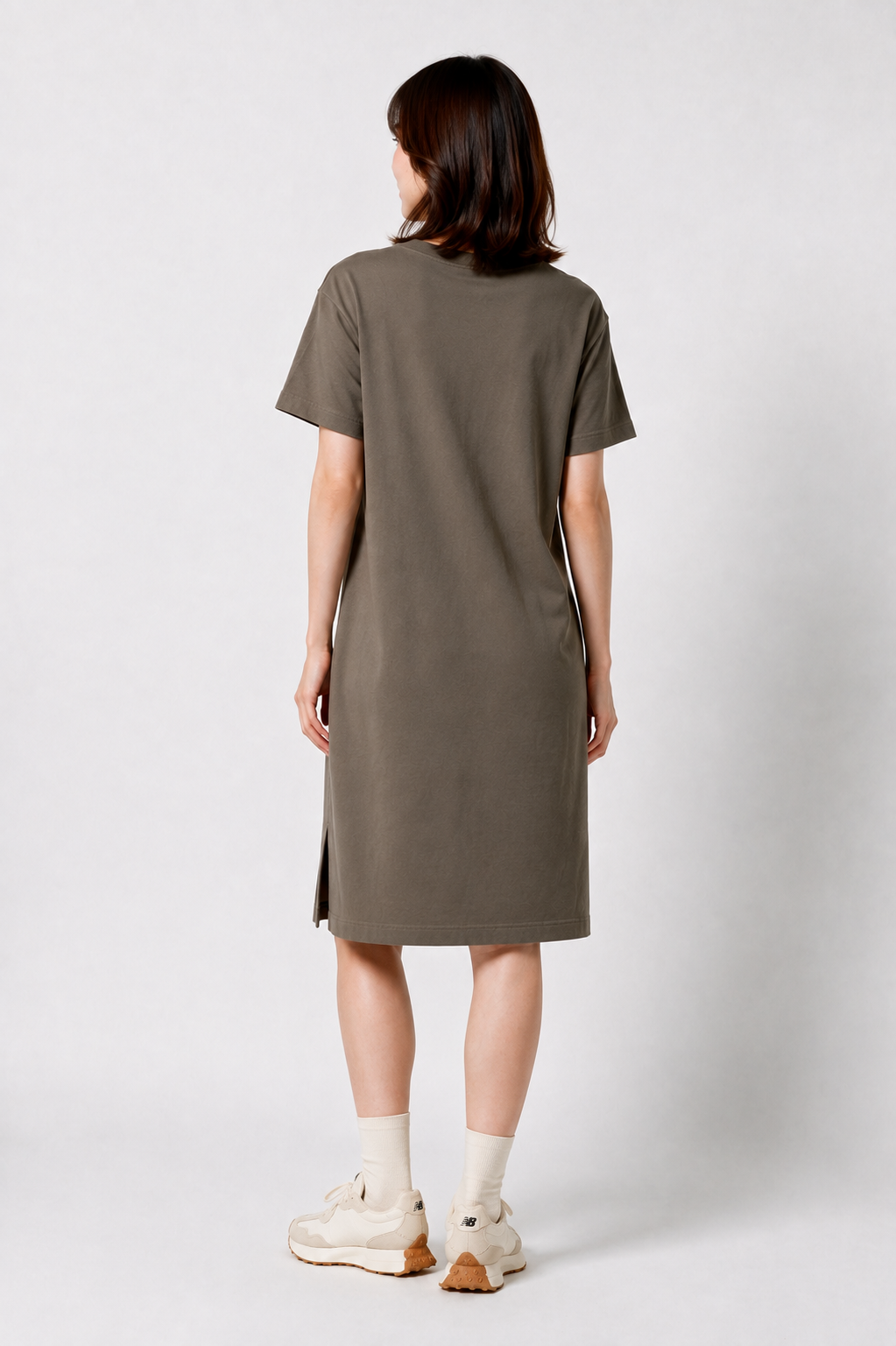 Super Comfortable T-Shirt Dress in Khaki