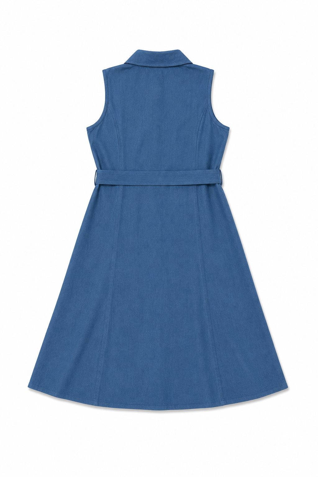 Tencel Denim Midi Dress in Mid Wash