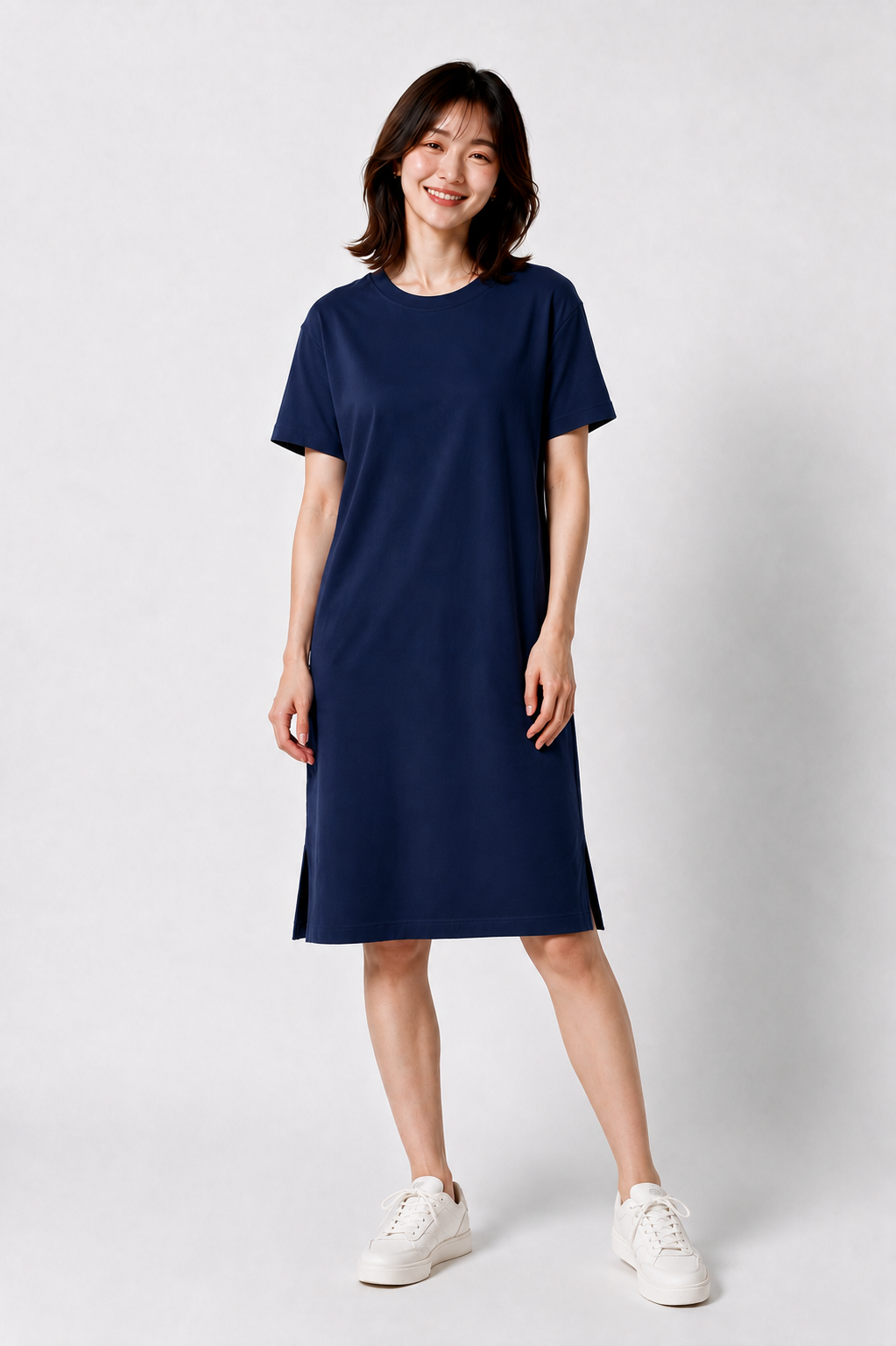 Super Comfortable T-Shirt Dress in Navy