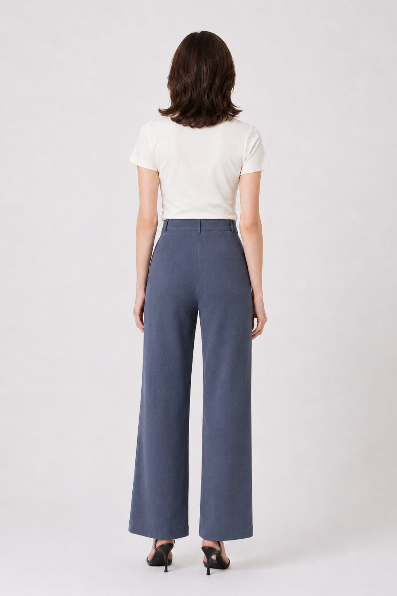 FS Workwear Palazzo Pants in Denim Blue