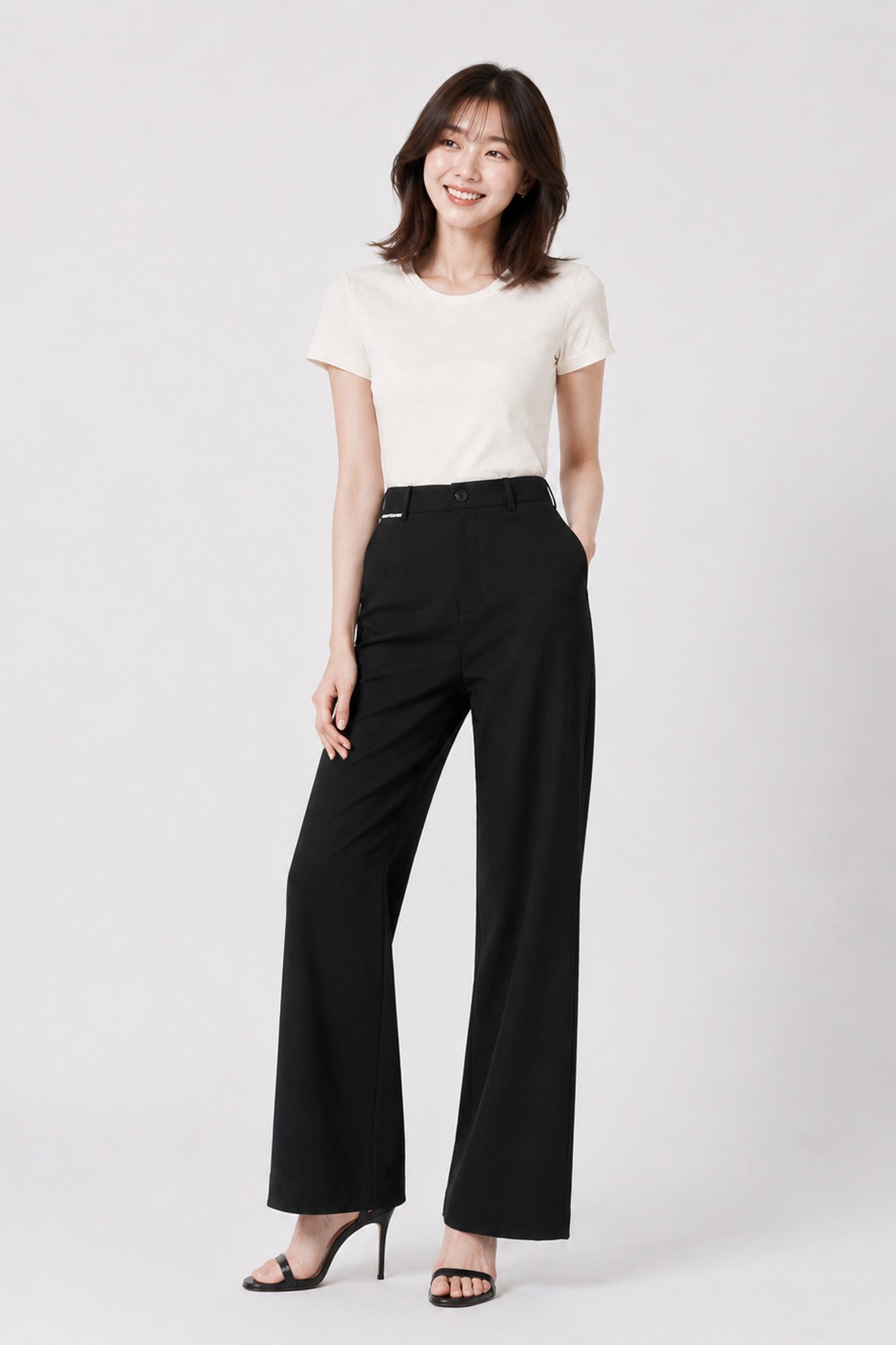 FS Workwear Palazzo Pants in Black