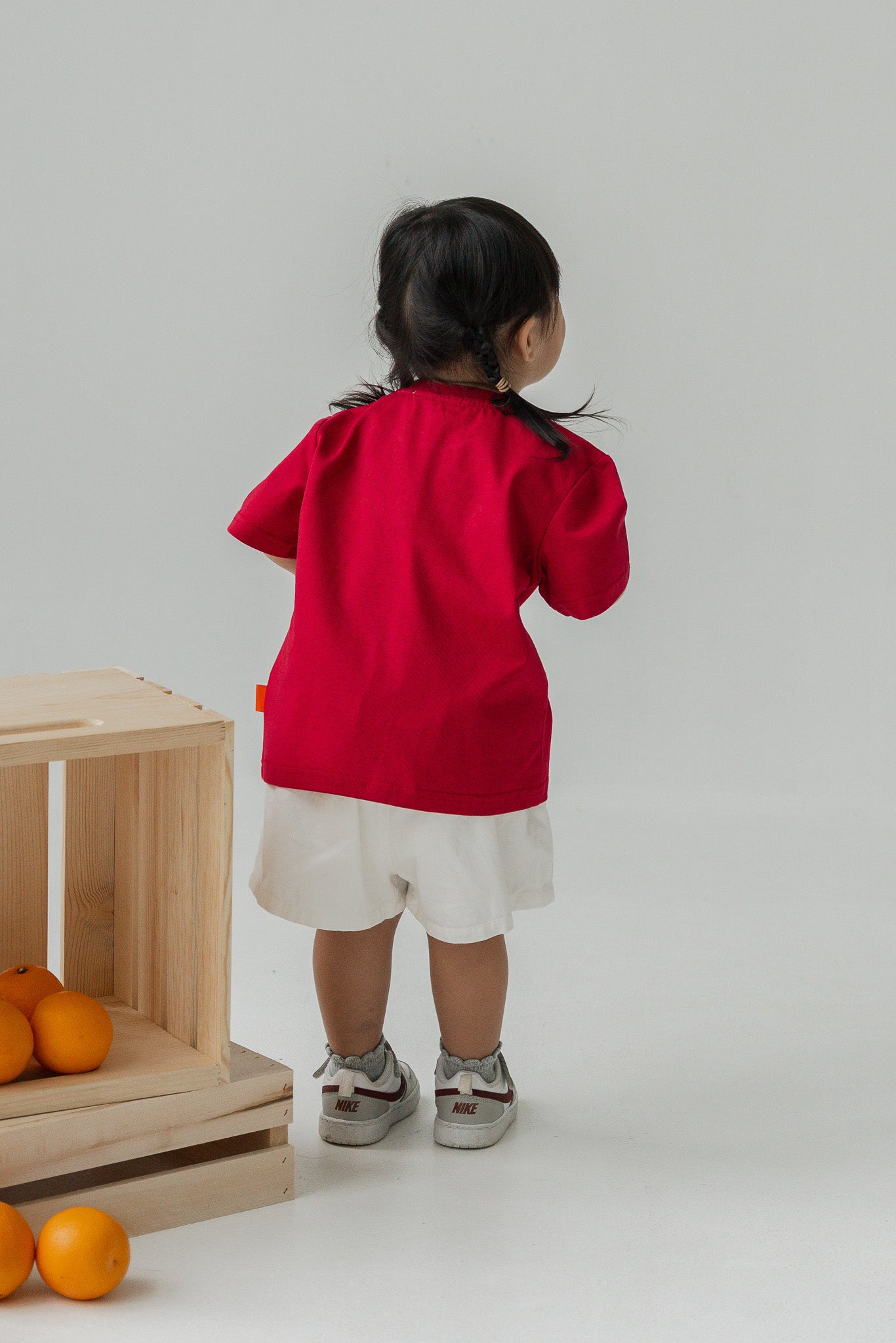 Lucky Lion Kid's Tee in Red