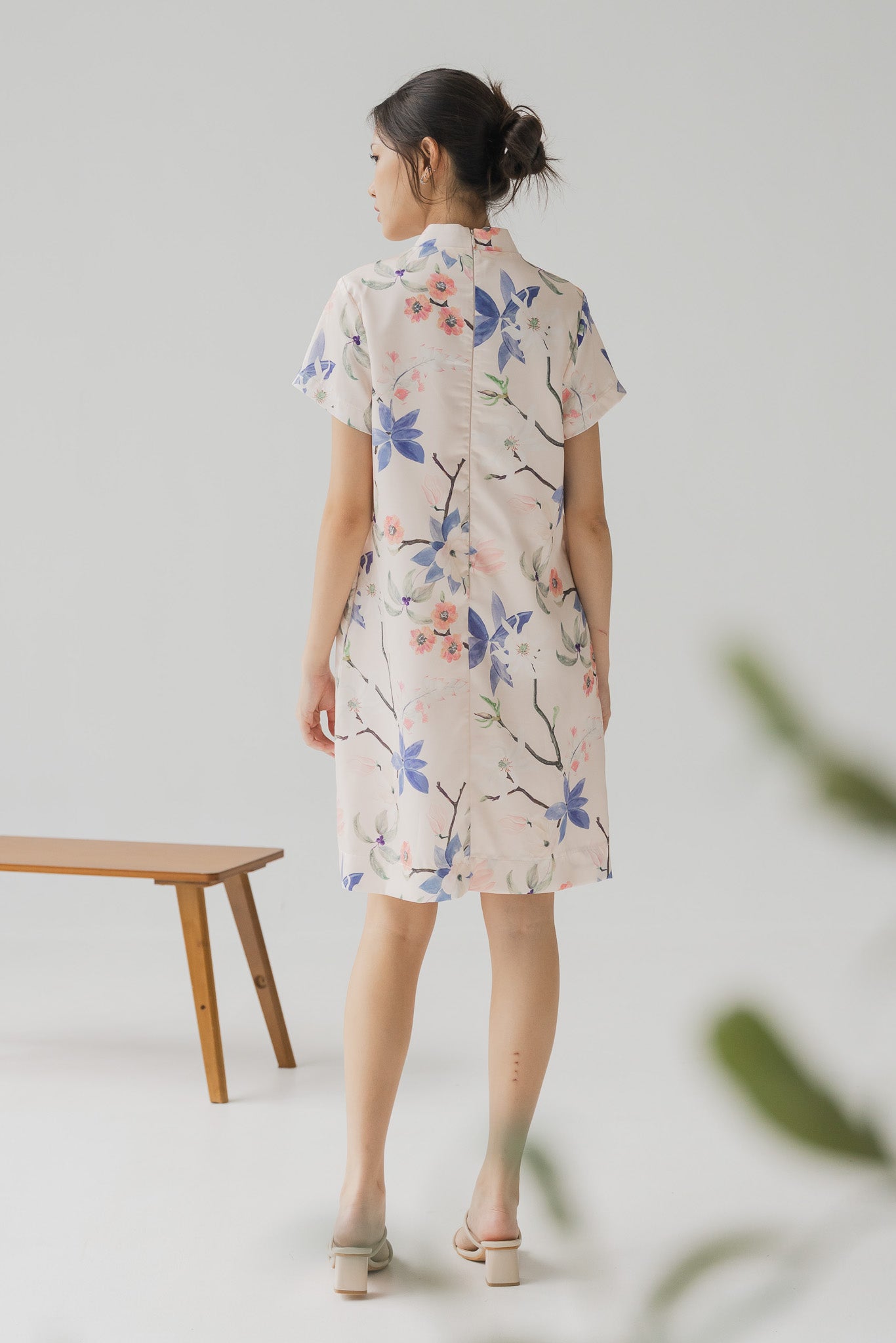Yumi Floral Print Cheongsam Dress