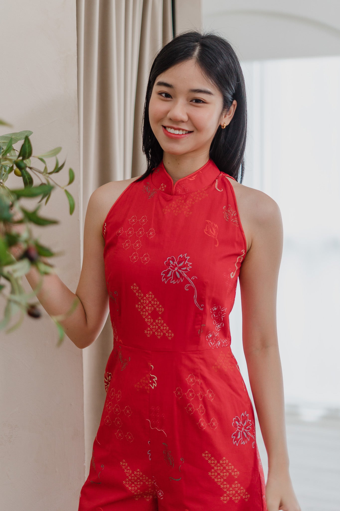 In Perfect Harmony Mandarin Collar Jumpsuit in Yin