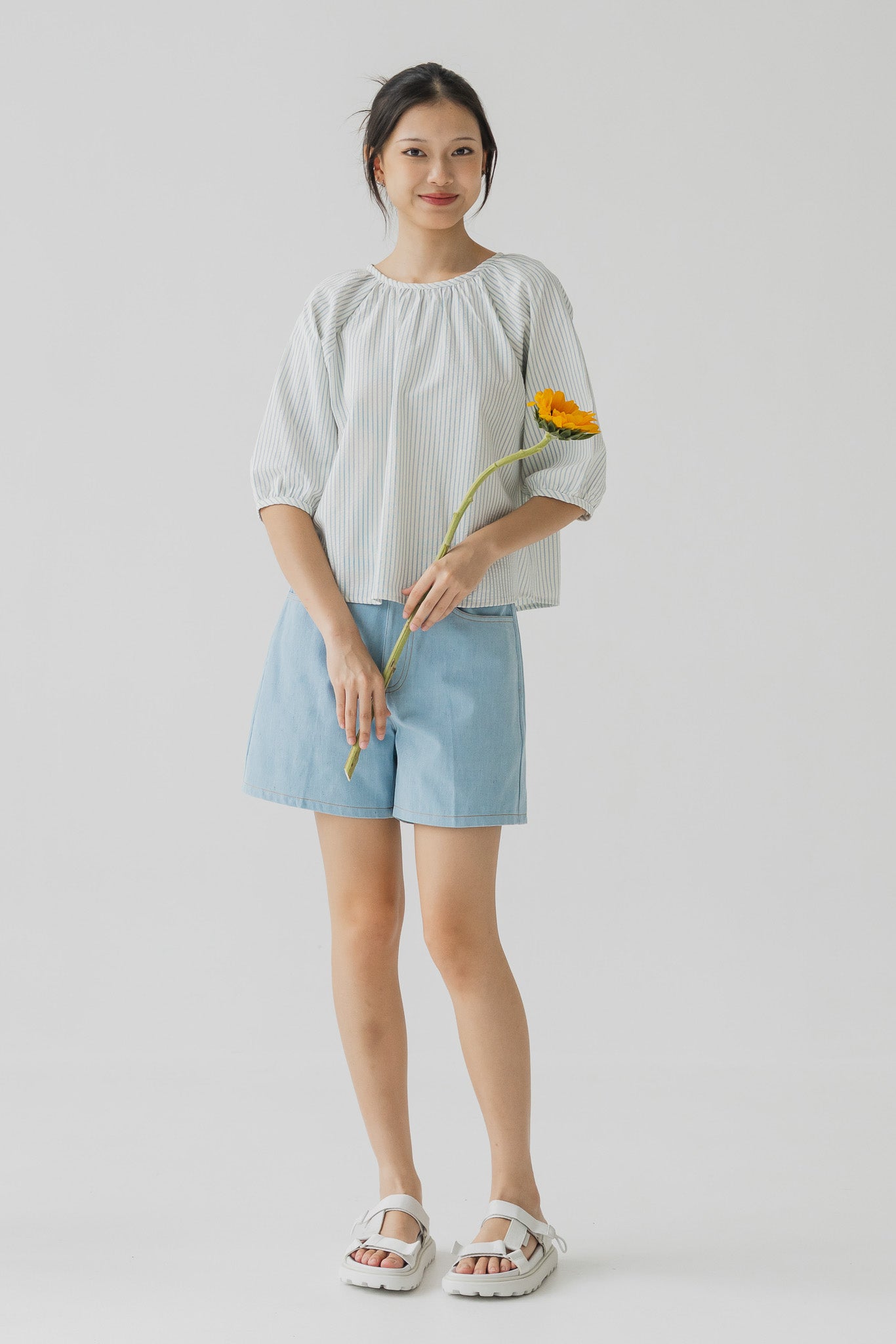 Lilo Striped Blouse in Blue