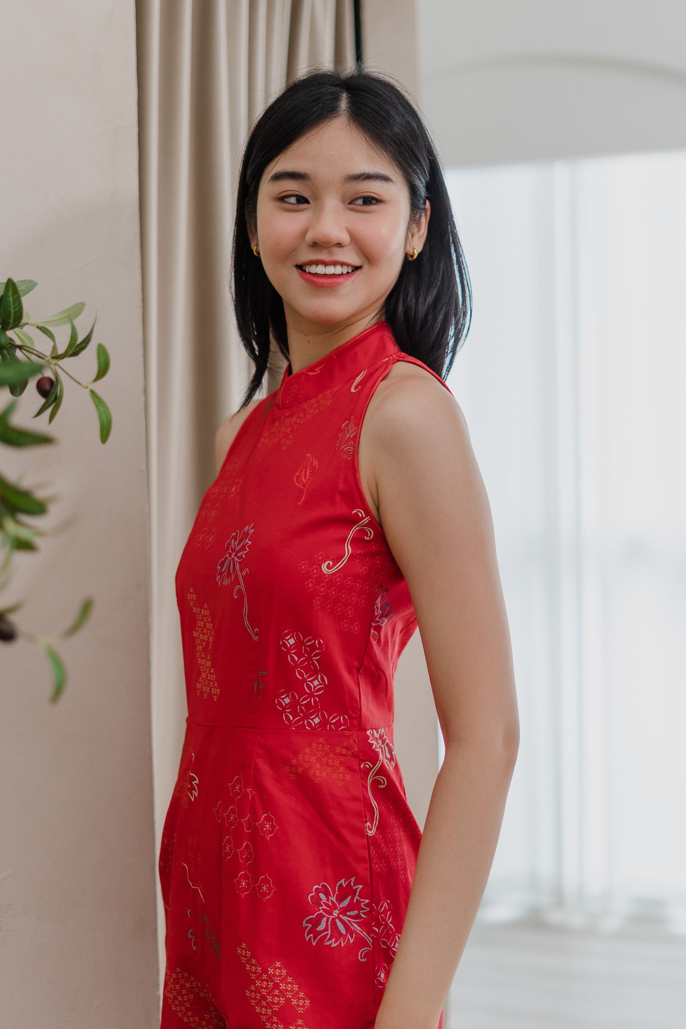 In Perfect Harmony Mandarin Collar Jumpsuit in Yin