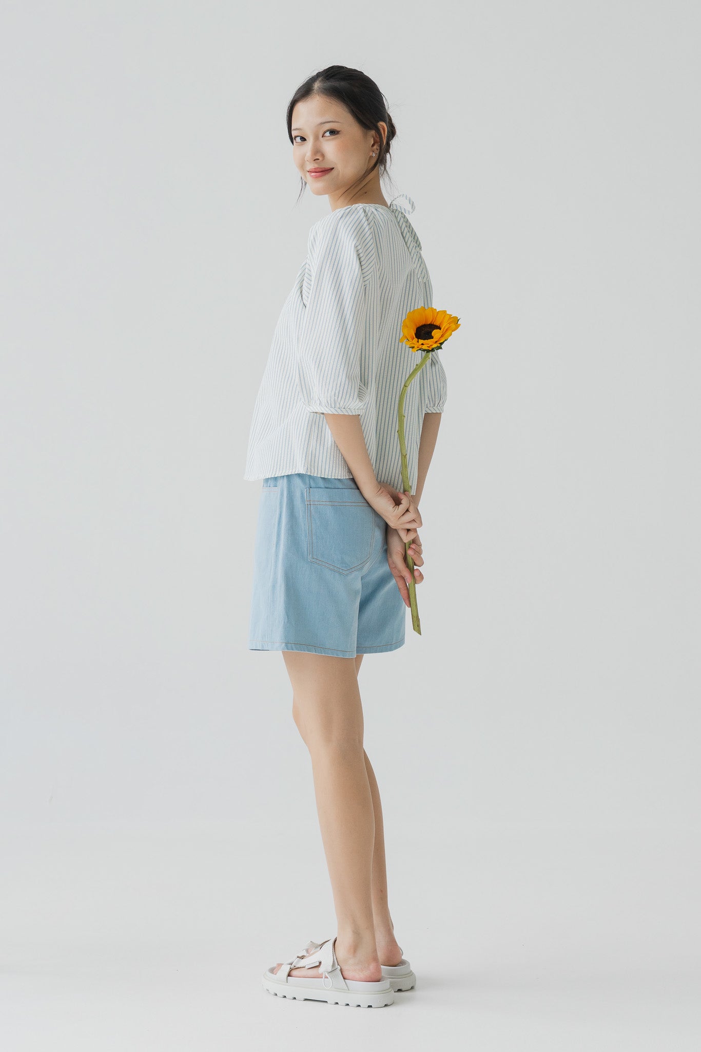 Lilo Striped Blouse in Blue