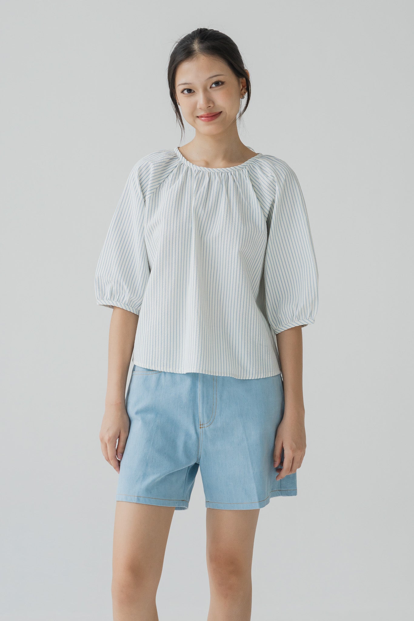 Lilo Striped Blouse in Blue