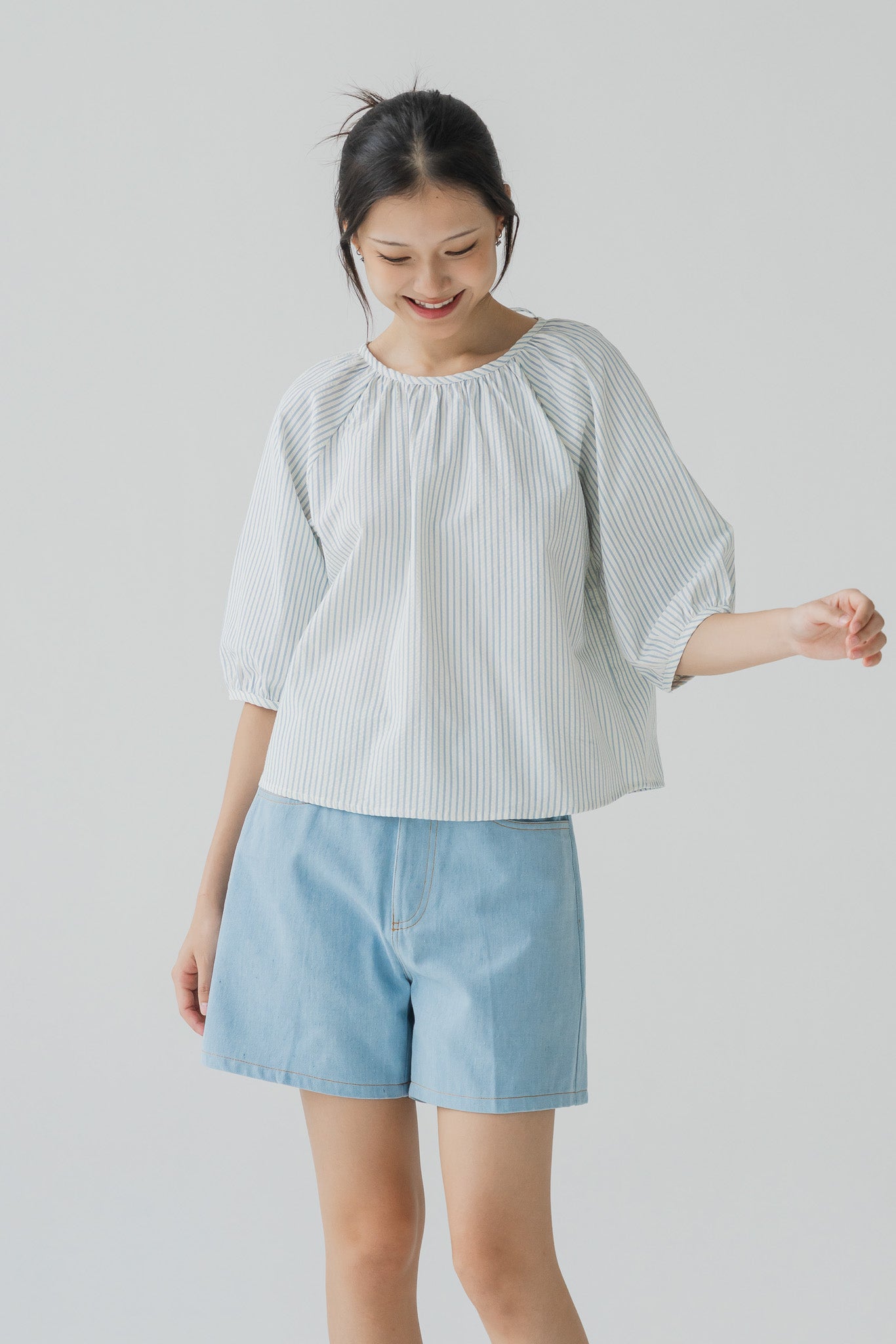 Lilo Striped Blouse in Blue