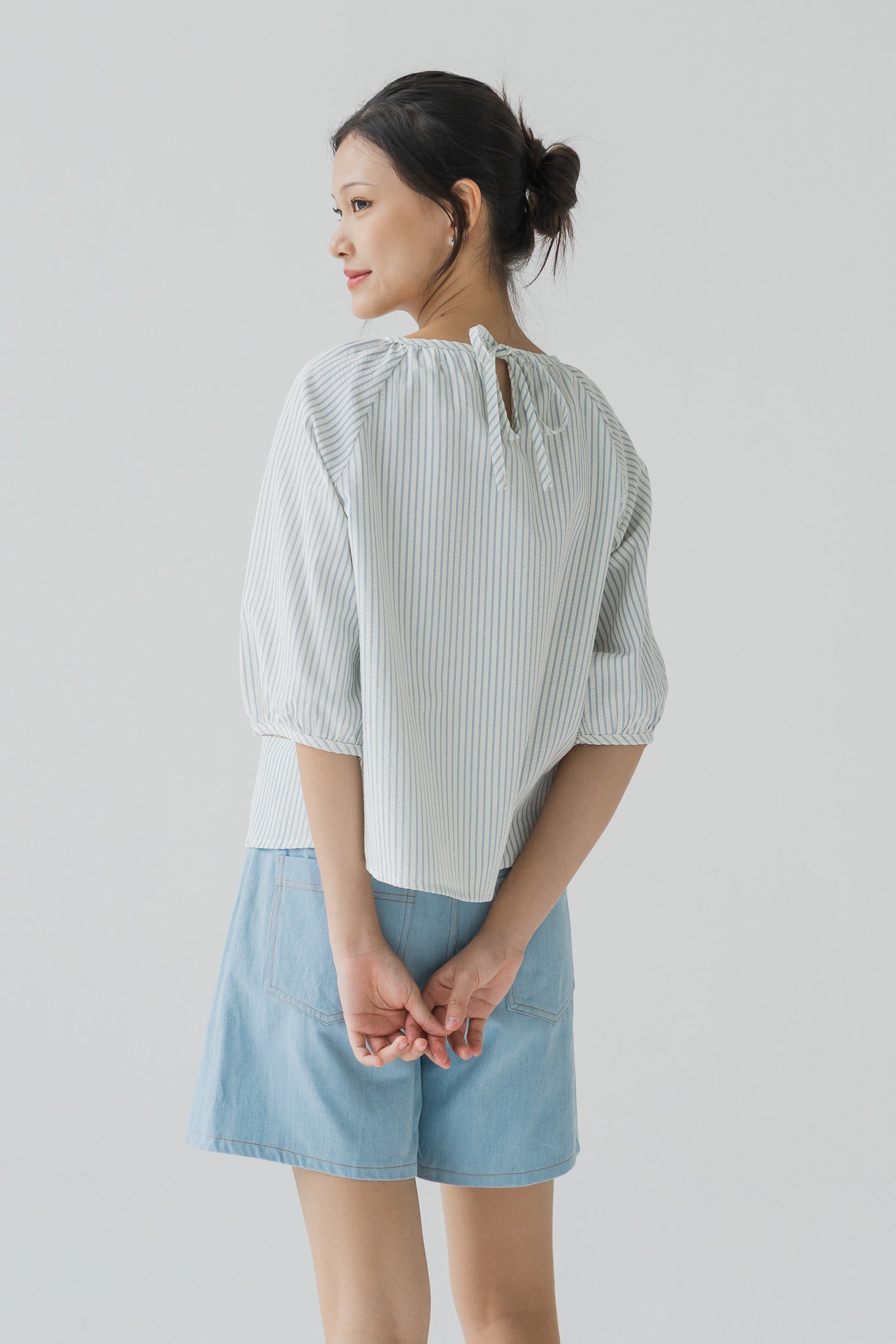 Lilo Striped Blouse in Blue