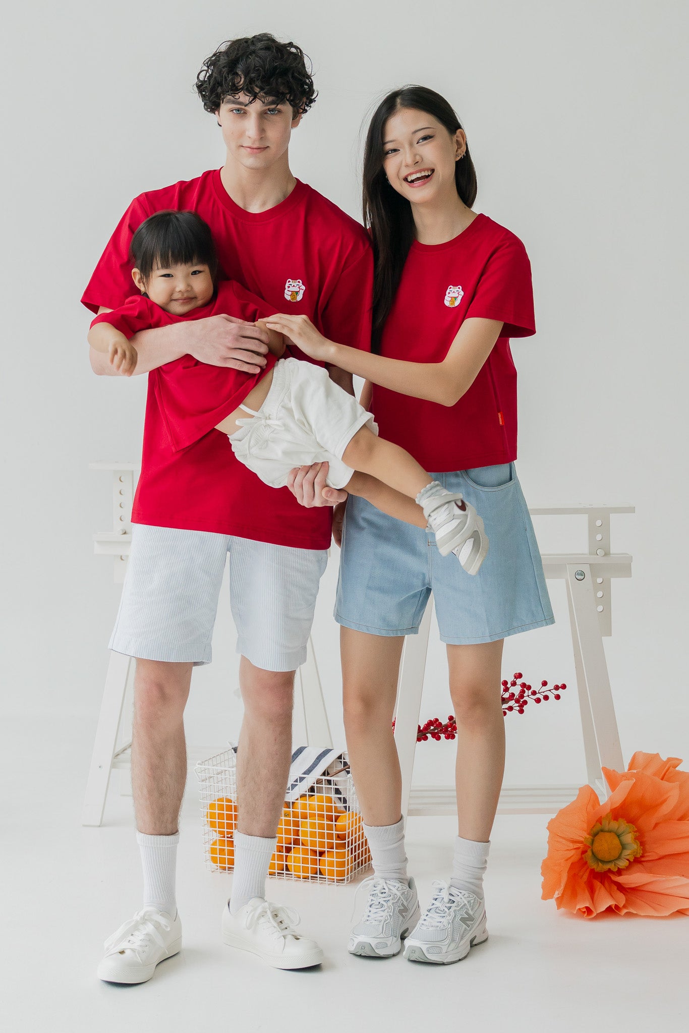Fortune Cat Men's Tee in Red