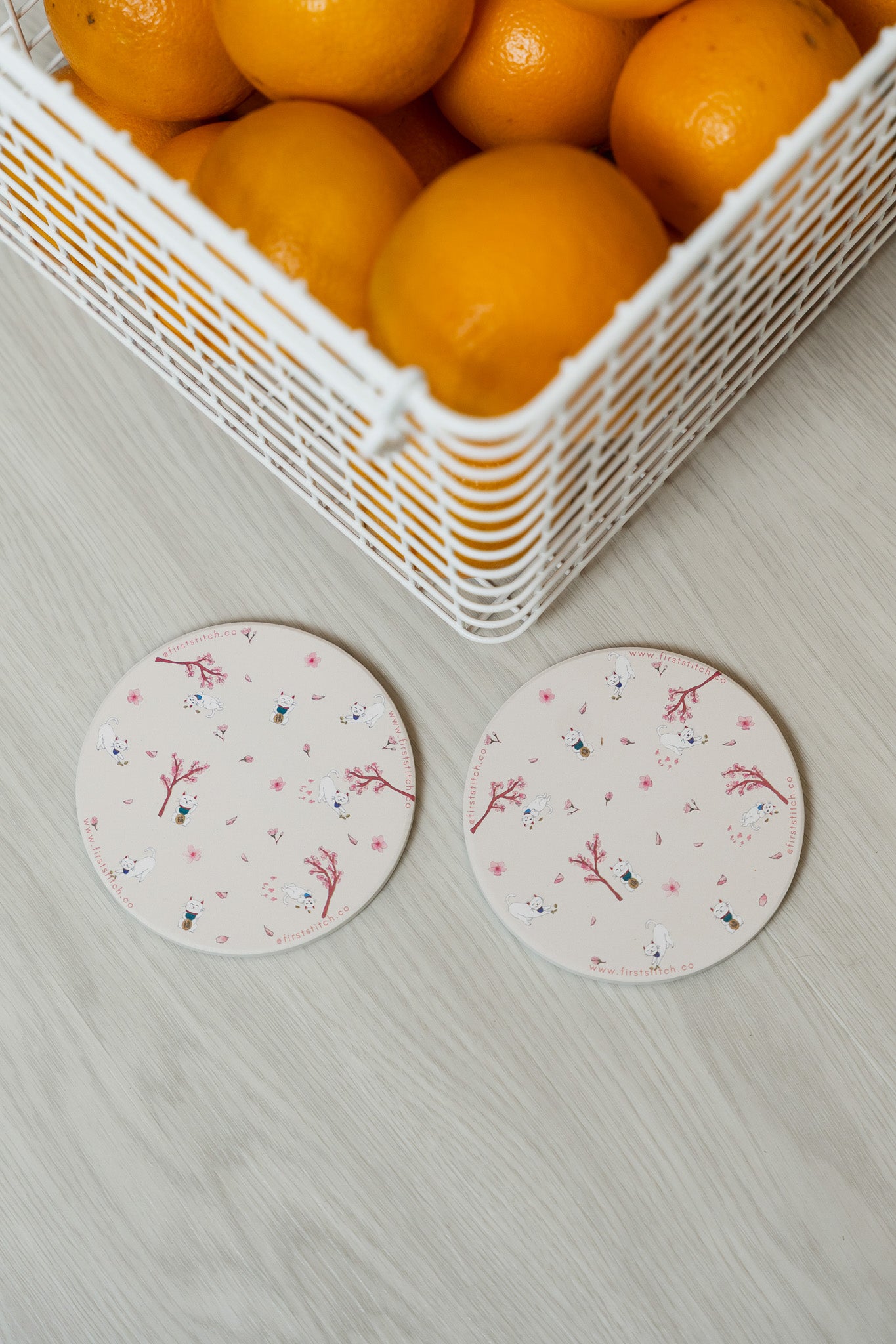 Fortune In Bloom Ceramic Coaster