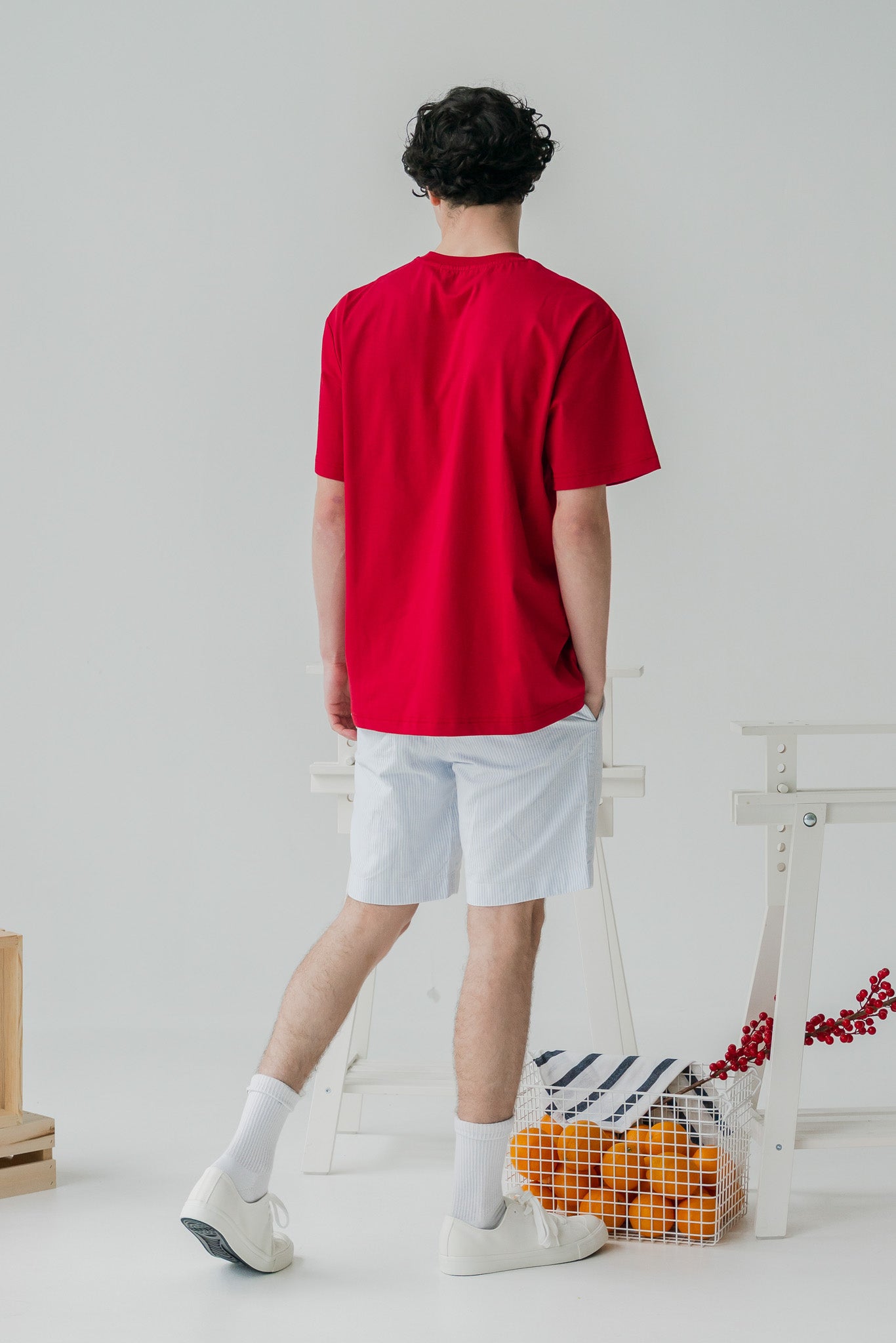 Fortune Cat Men's Tee in Red