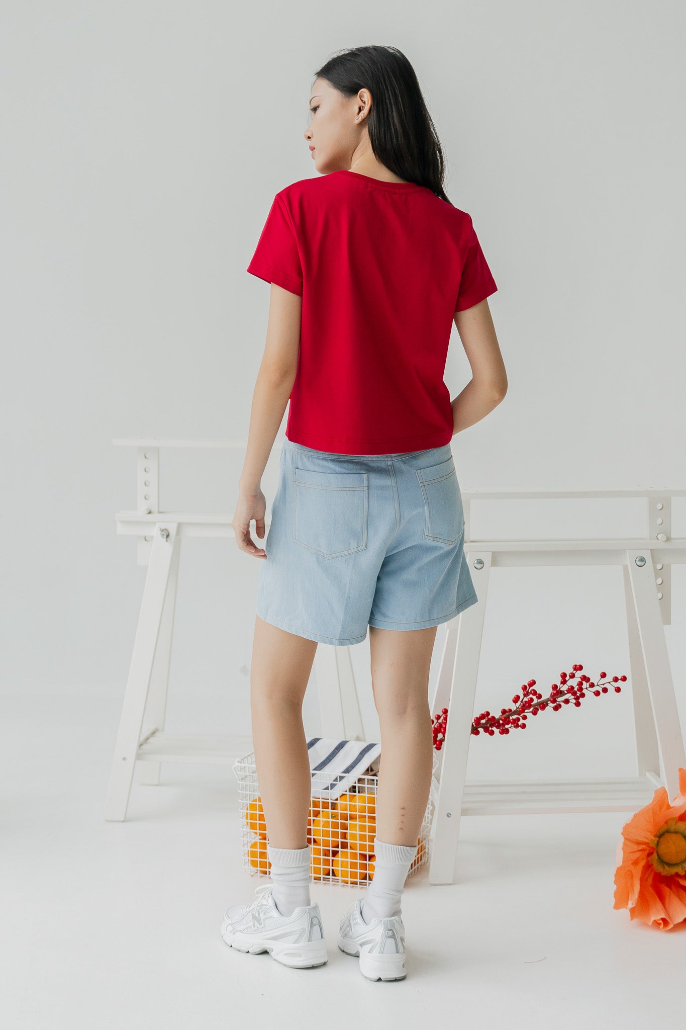 Fortune Cat Women's Tee in Red – First Stitch