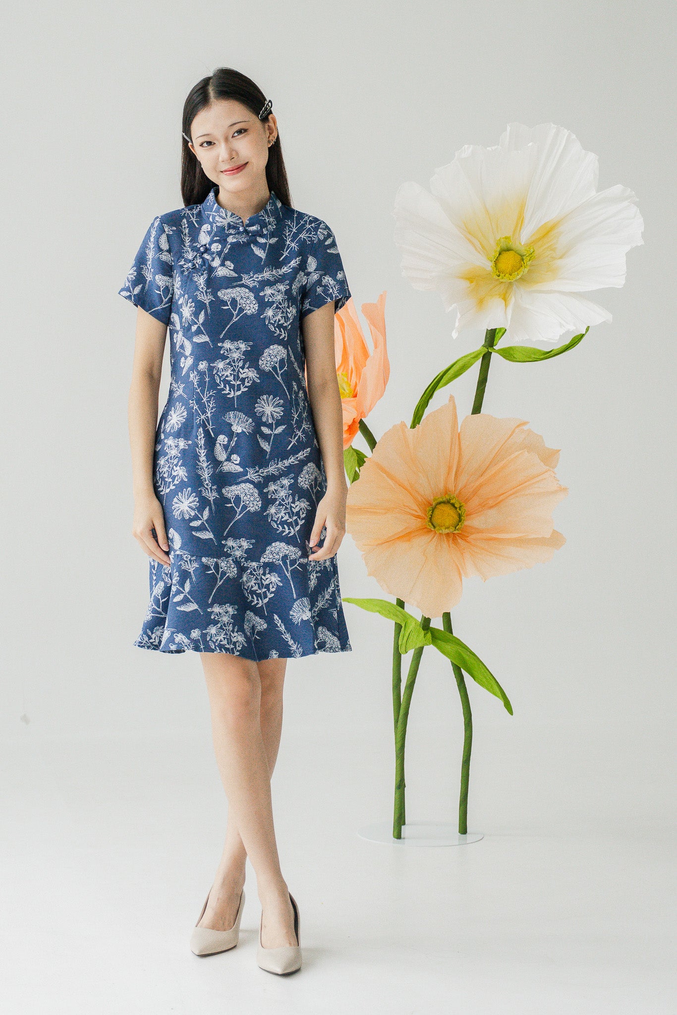 Spring Radiance Mandarin Mermaid Dress