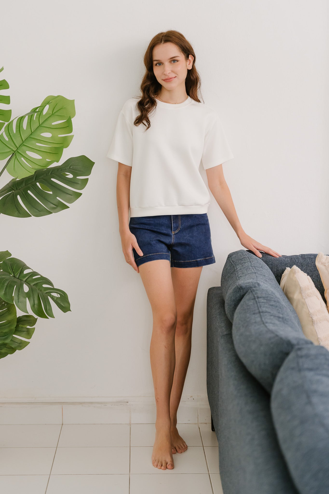 Core Essentials Boxy Tee in White