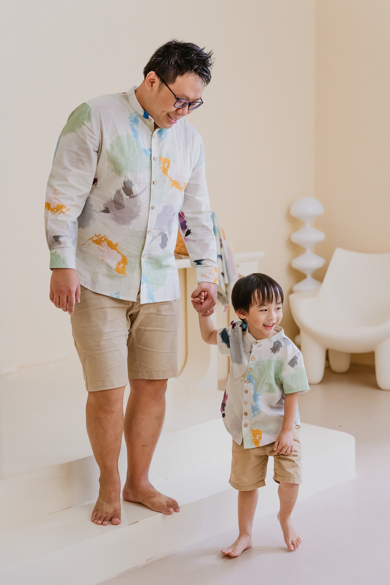 Life On A Canvas II Kid's Linen Shirt in Harmony