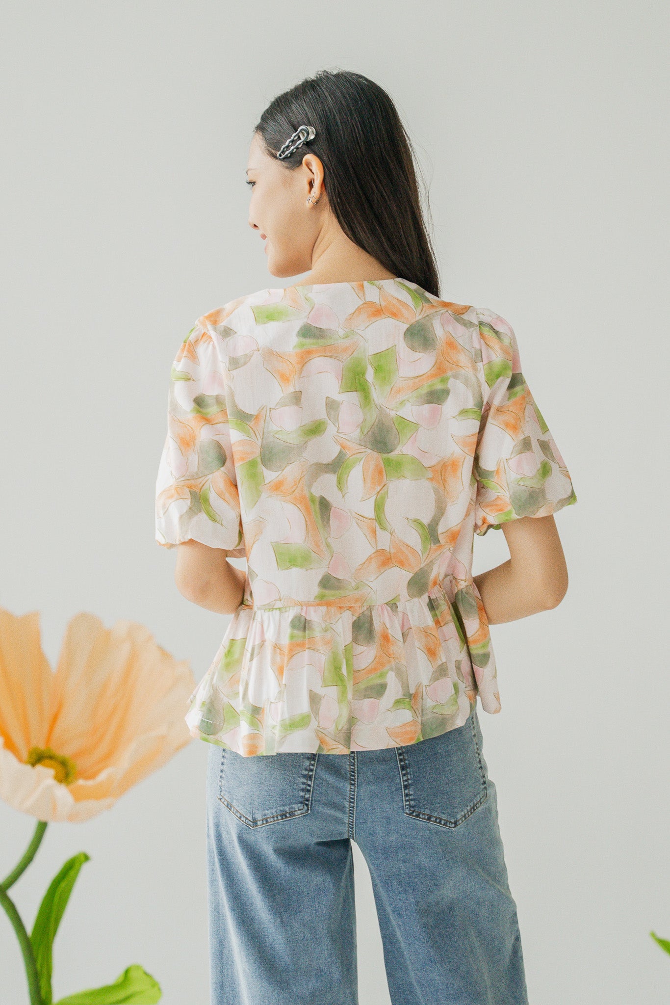 Midori Sleeved Babydoll Blouse