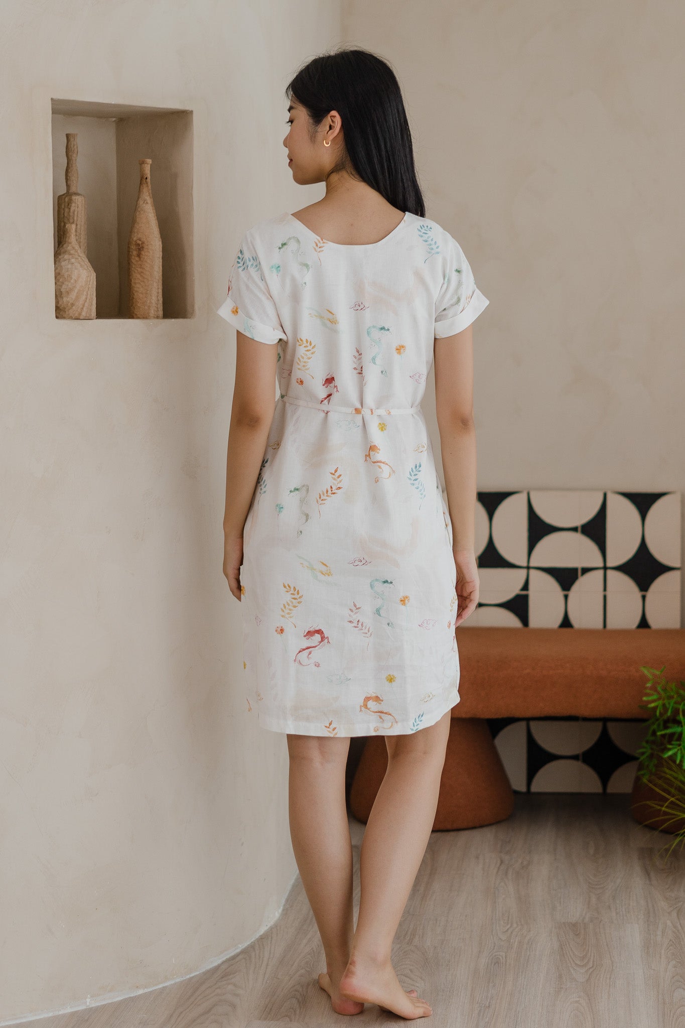Winds Of Fortune Two-way Linen Shift Dress in Joy