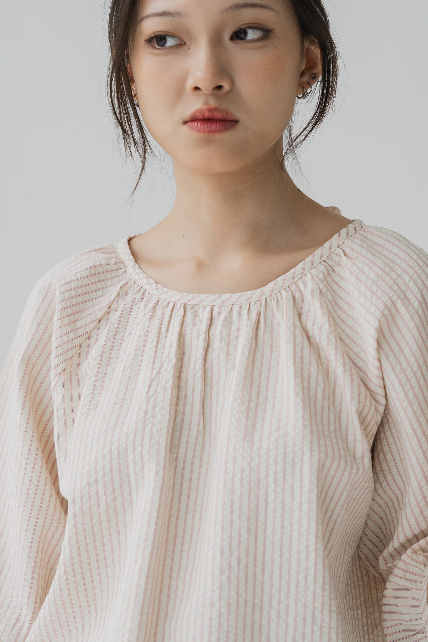 Lilo Striped Blouse in Pink