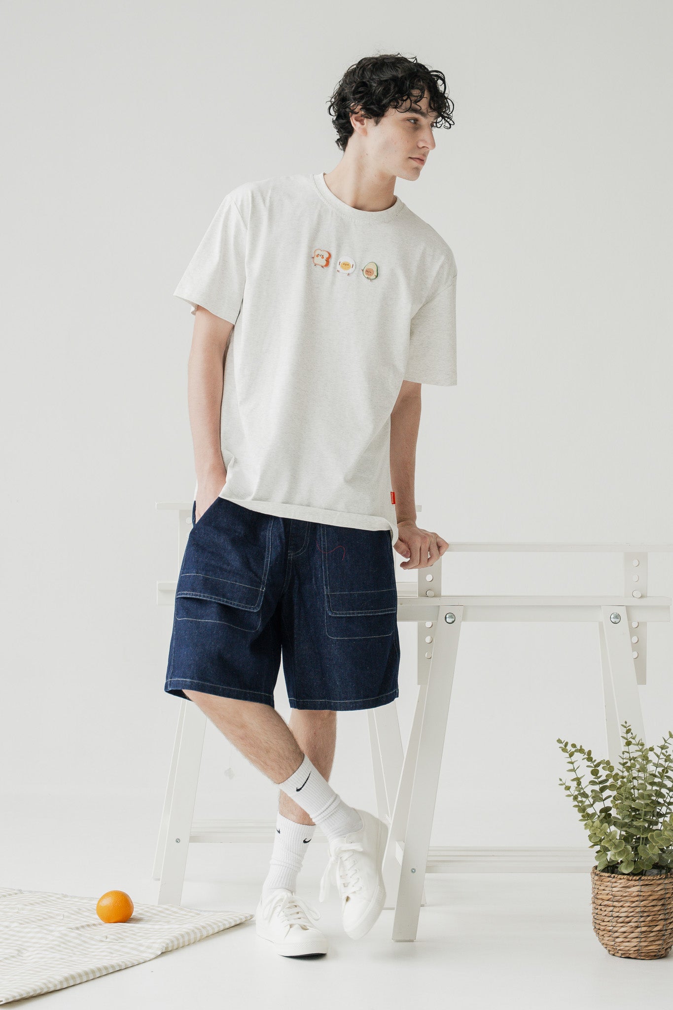 Breakfast Club Men's Tee in Light Gray