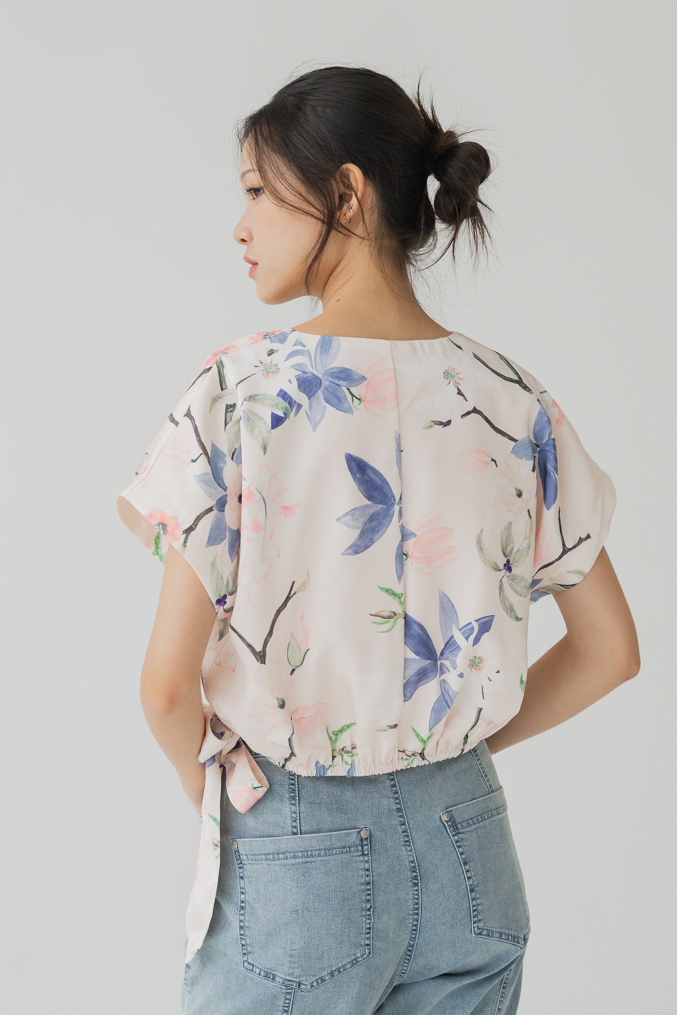 Yumi Floral Print Wrap Top
