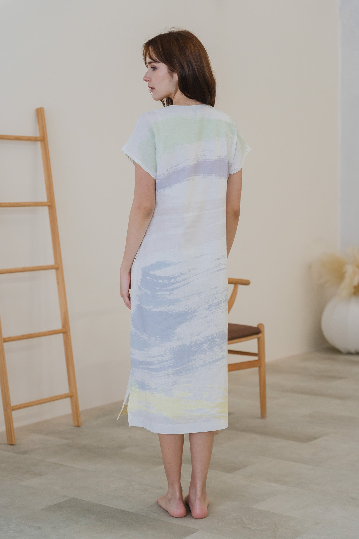 All In Good Time Kaftan Linen Dress in Radiance