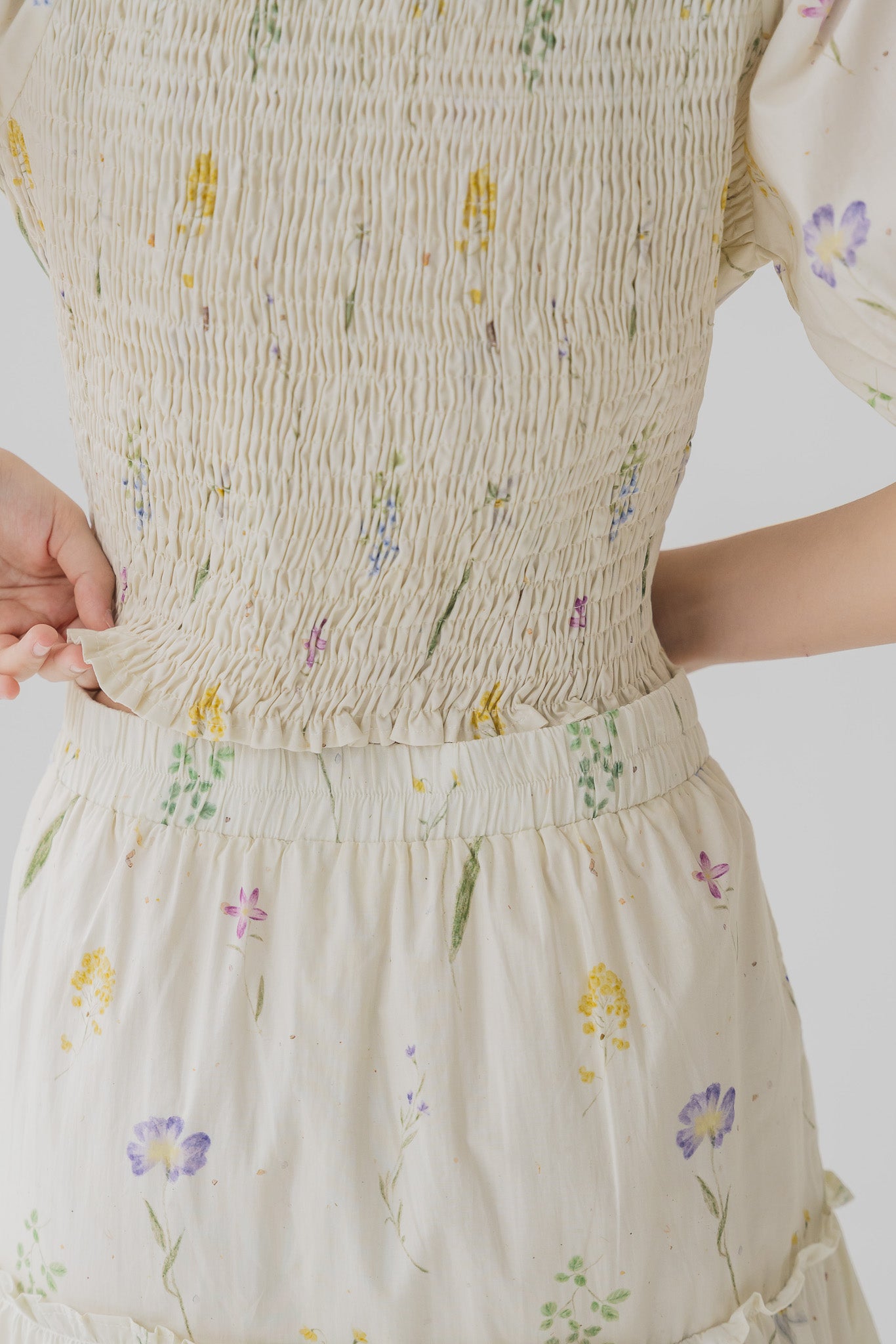 Hana Floral Print Tiered Skirt