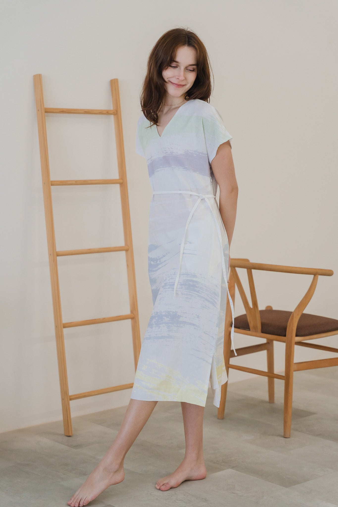 All In Good Time Kaftan Linen Dress in Radiance