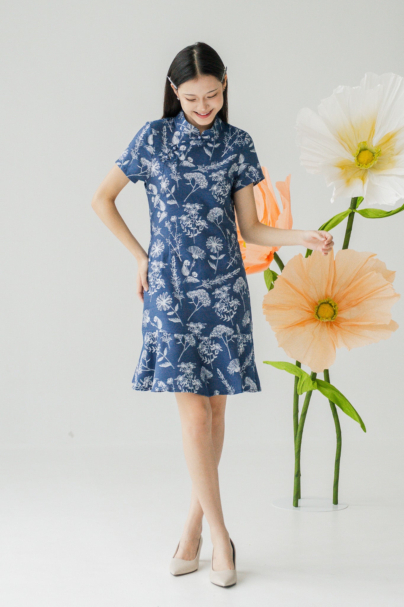 Spring Radiance Mandarin Mermaid Dress