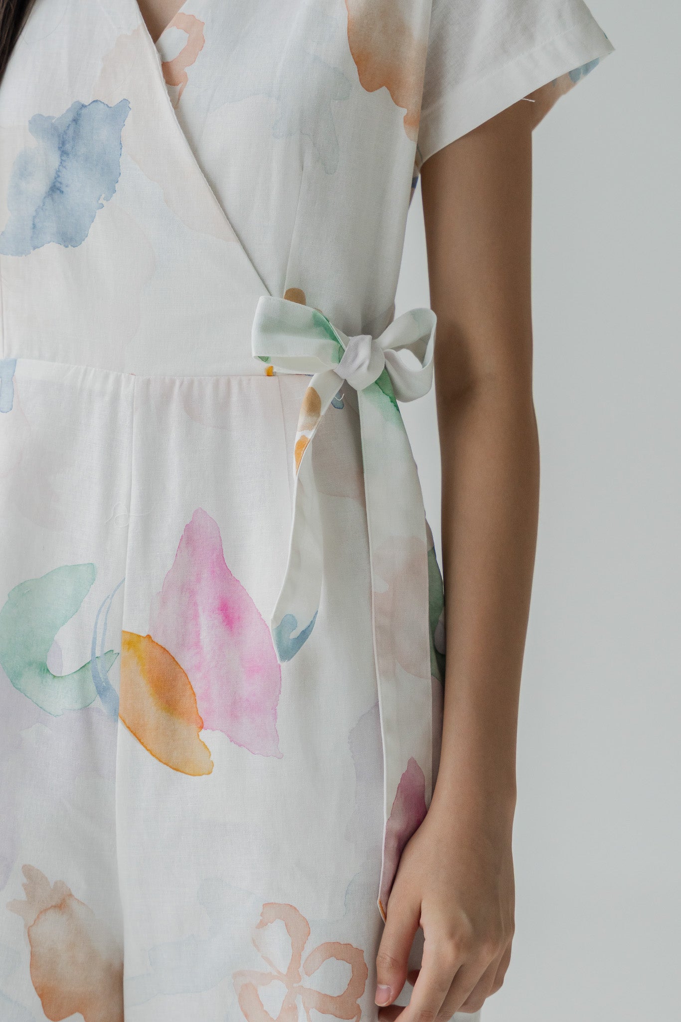 Garden of Eden Wrap Linen Jumpsuit