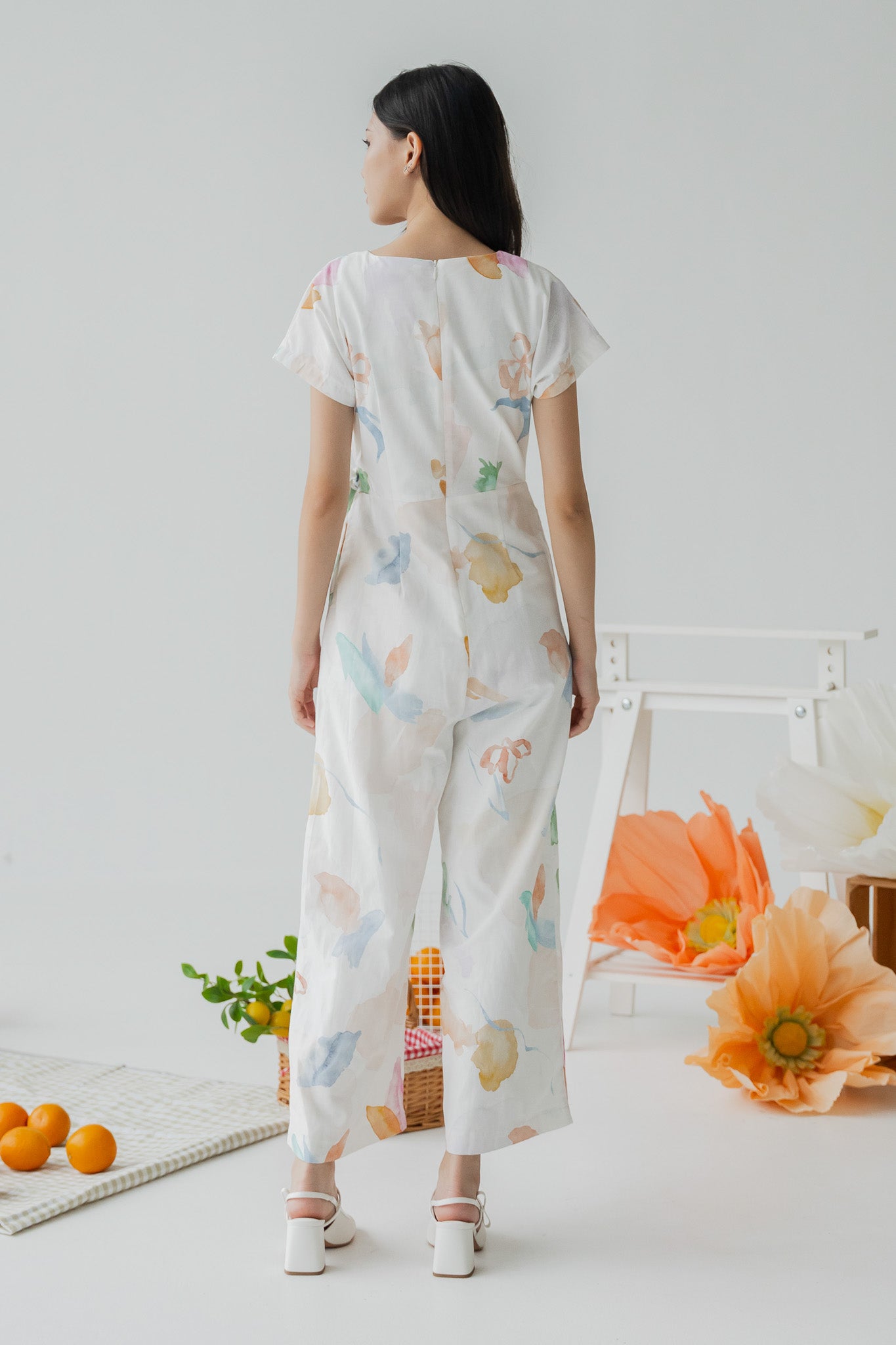 Garden of Eden Wrap Linen Jumpsuit