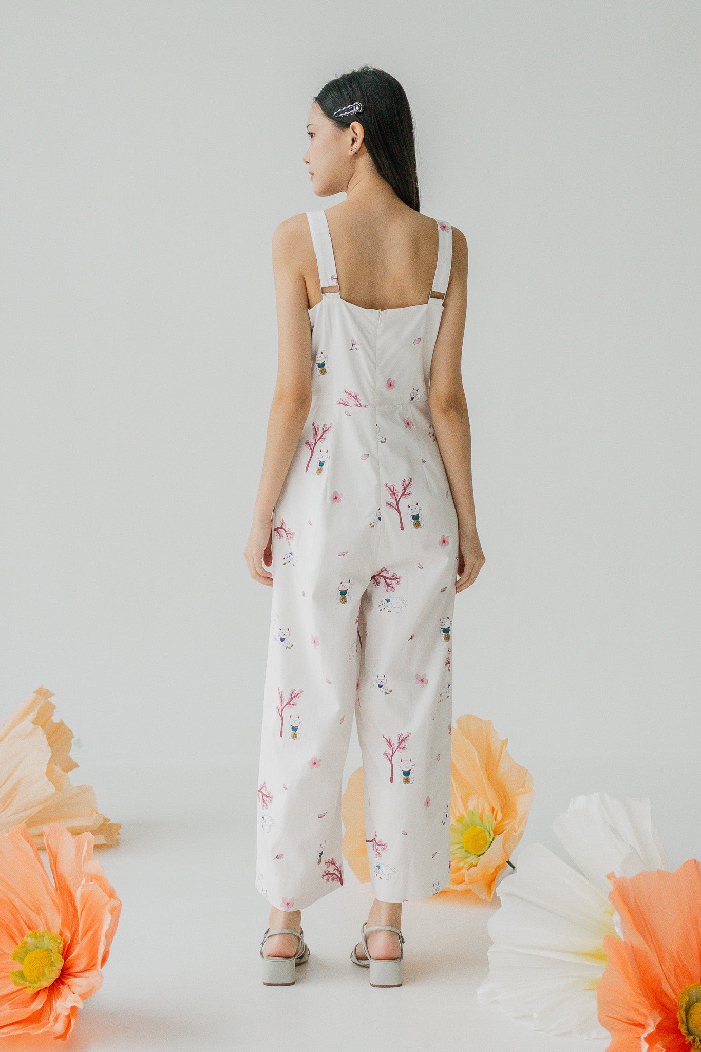 Fortune In Bloom Jumpsuit in Shiro