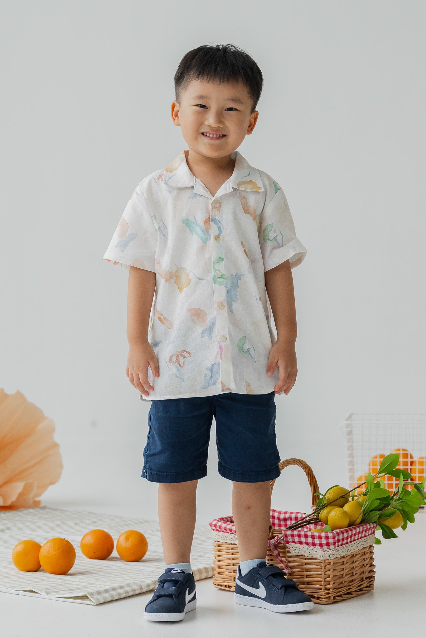 Garden of Eden Kid's Camp Collar Linen Shirt