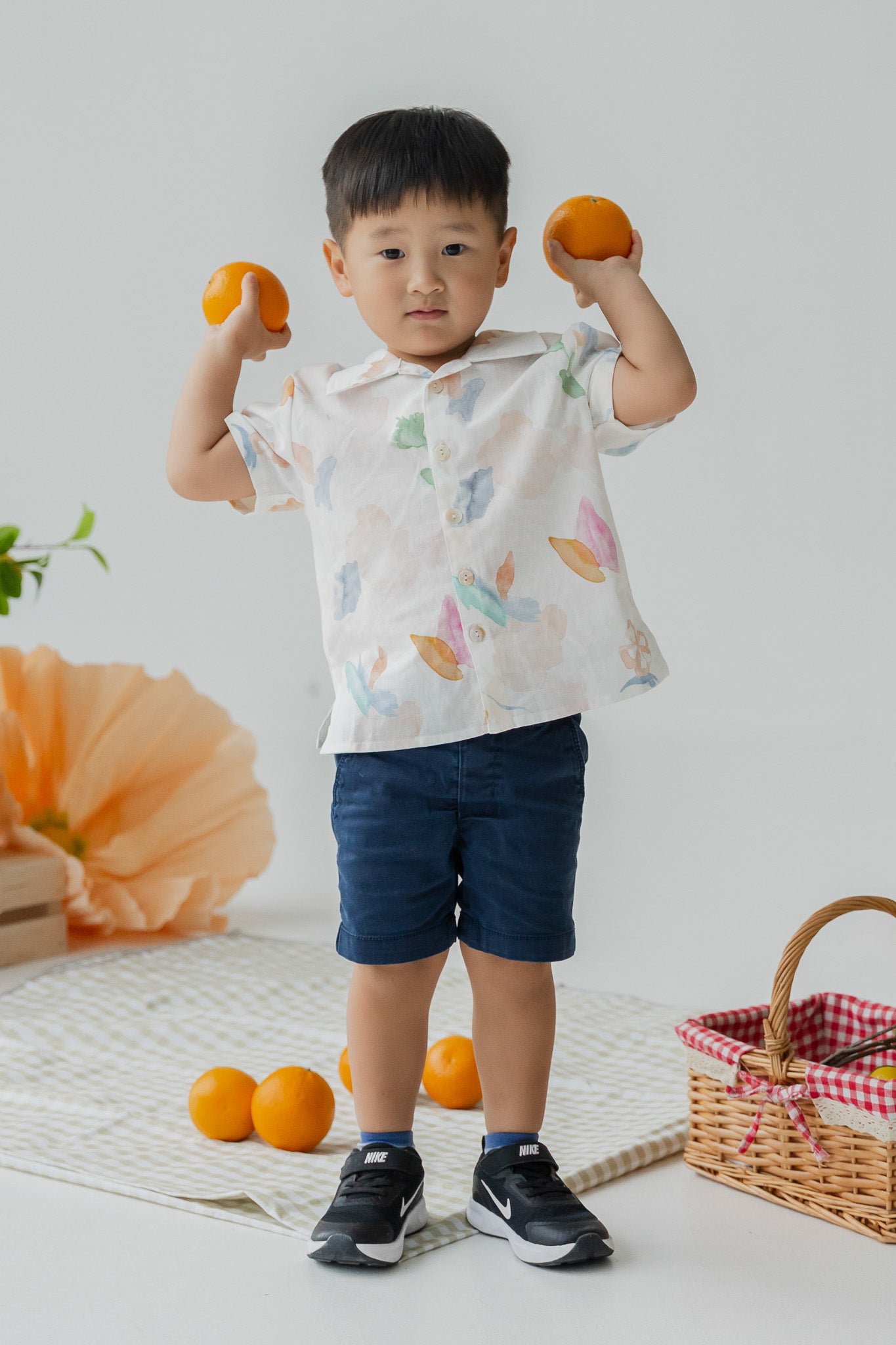 Garden of Eden Kid's Camp Collar Linen Shirt