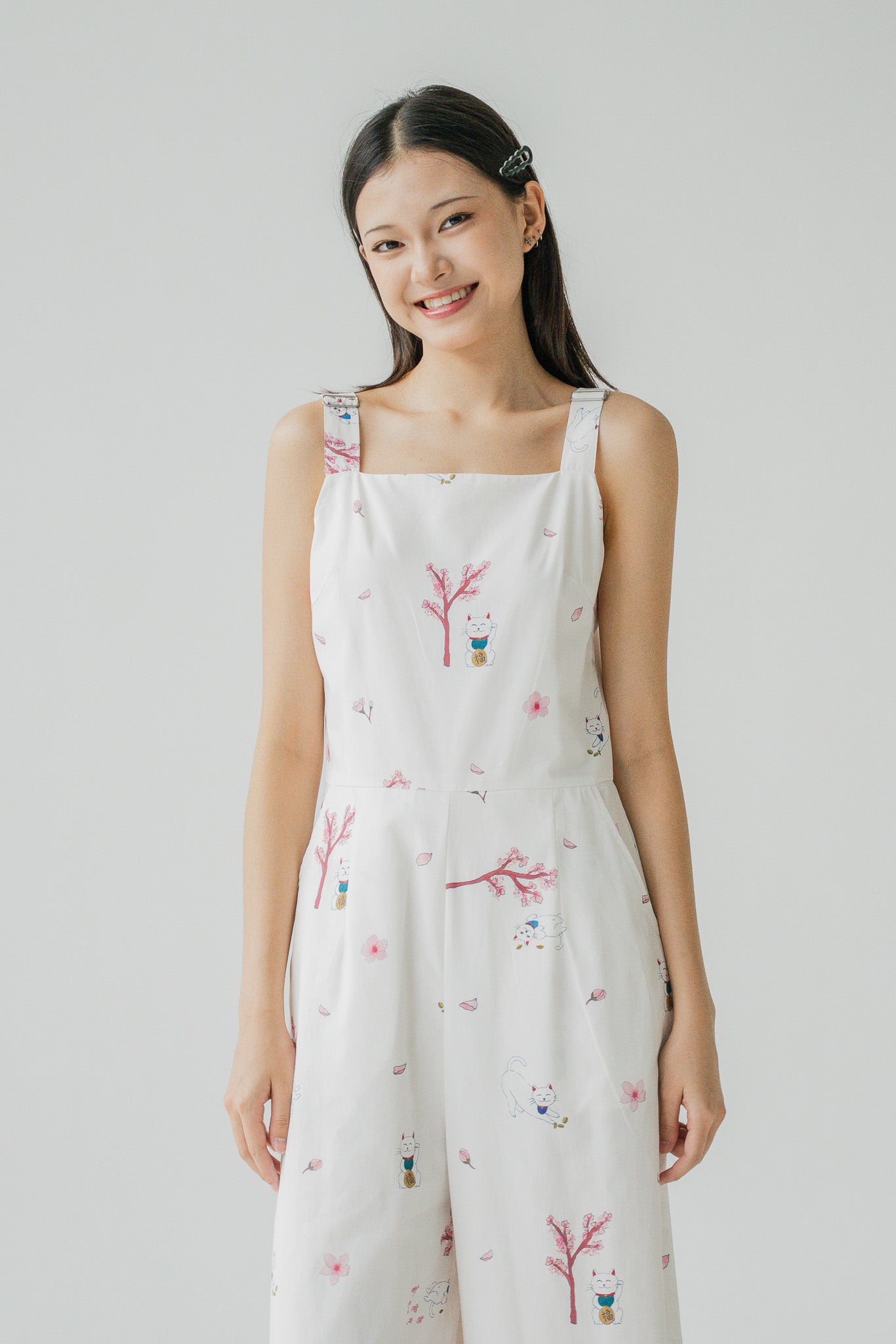 Fortune In Bloom Jumpsuit in Shiro
