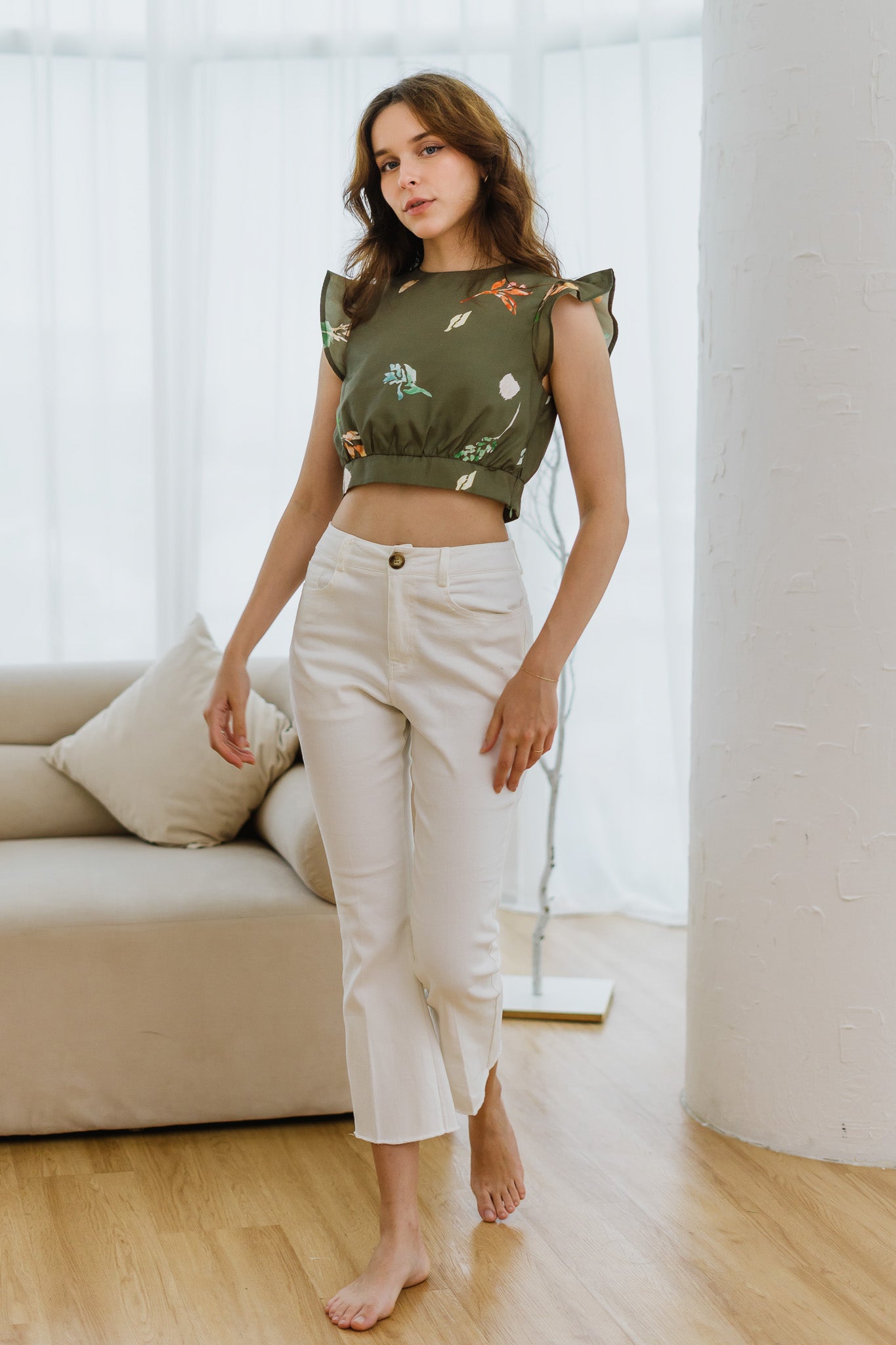 Fall In Love Cropped Top in Rustic
