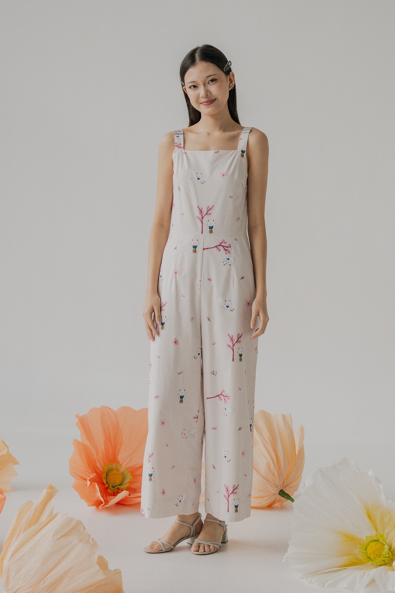 Fortune In Bloom Jumpsuit in Kinako