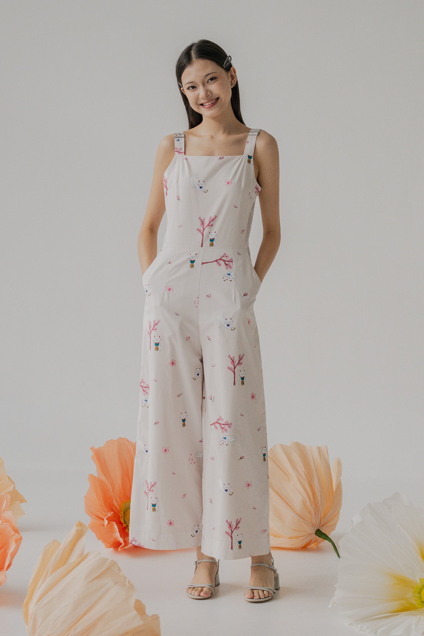Fortune In Bloom Jumpsuit in Kinako