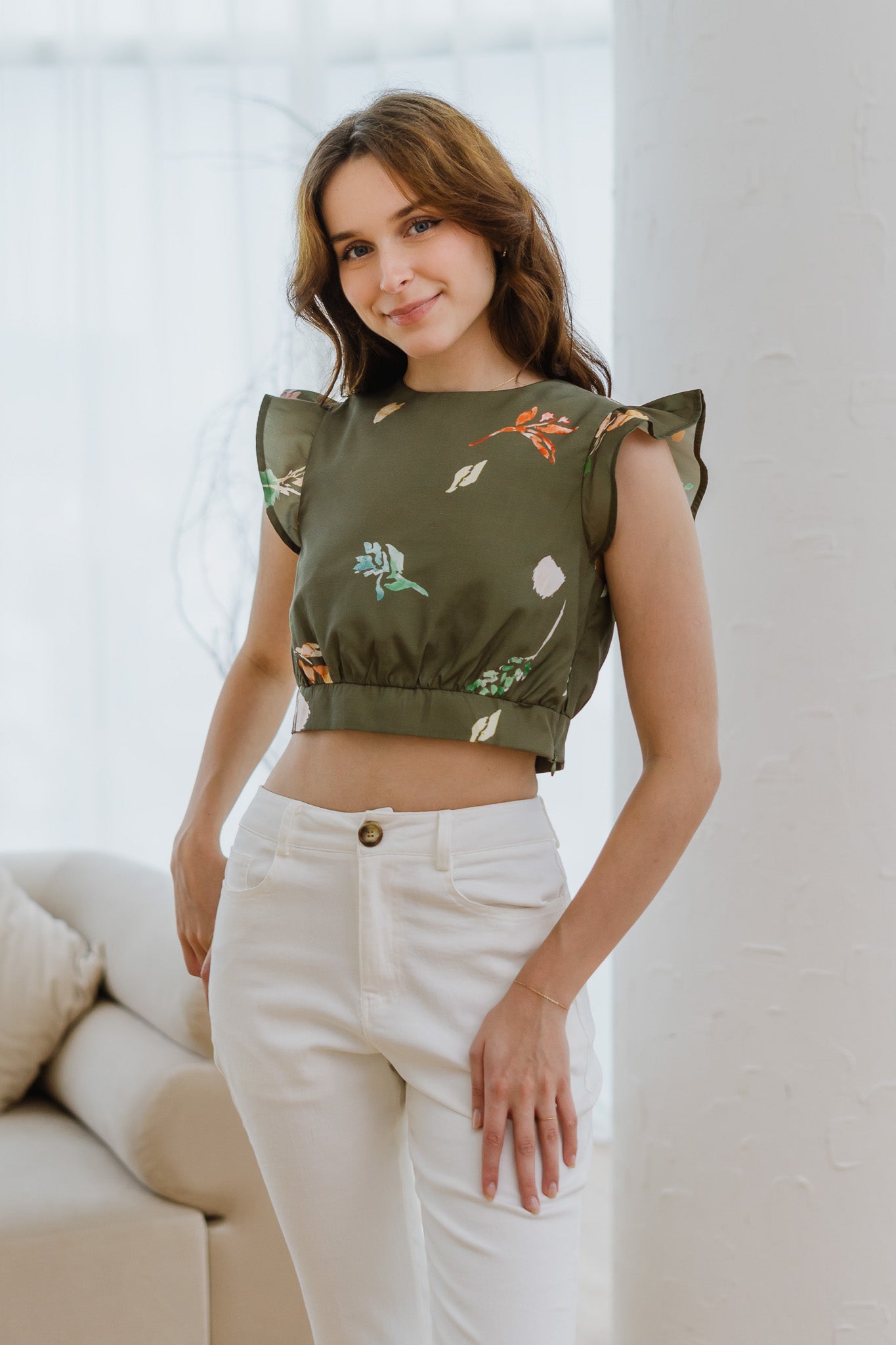 Fall In Love Cropped Top in Rustic