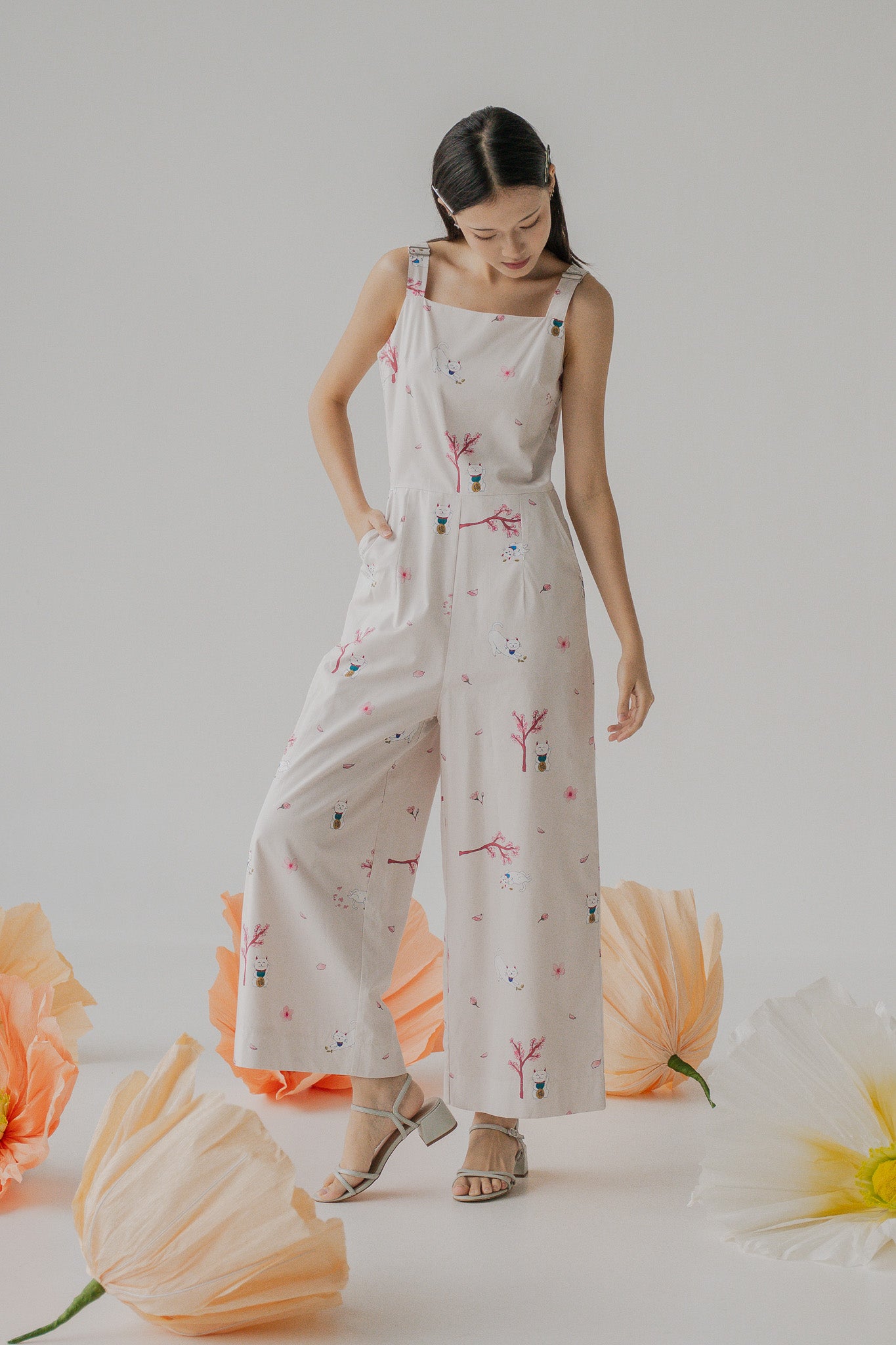 Fortune In Bloom Jumpsuit in Kinako