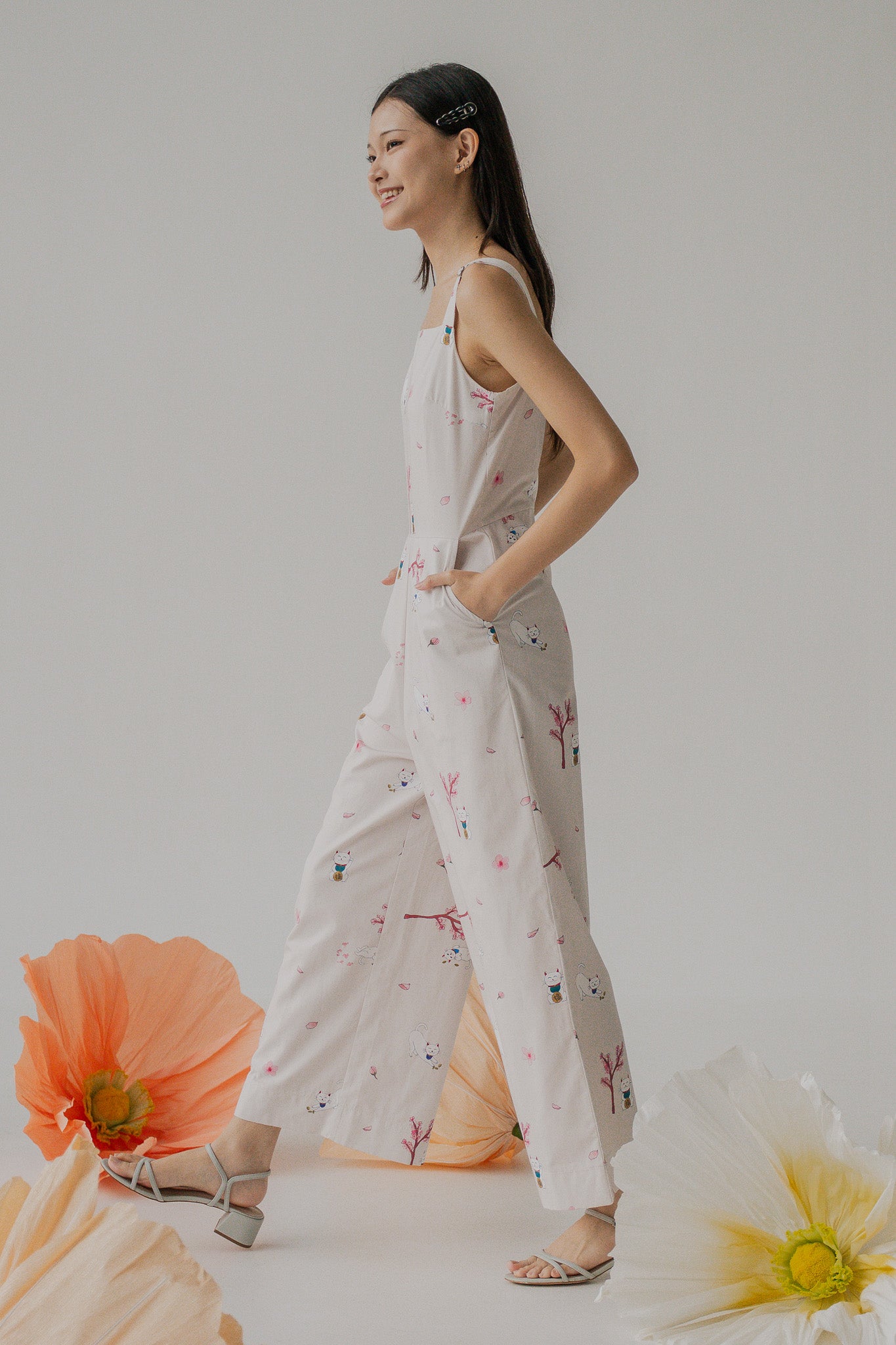 Fortune In Bloom Jumpsuit in Kinako